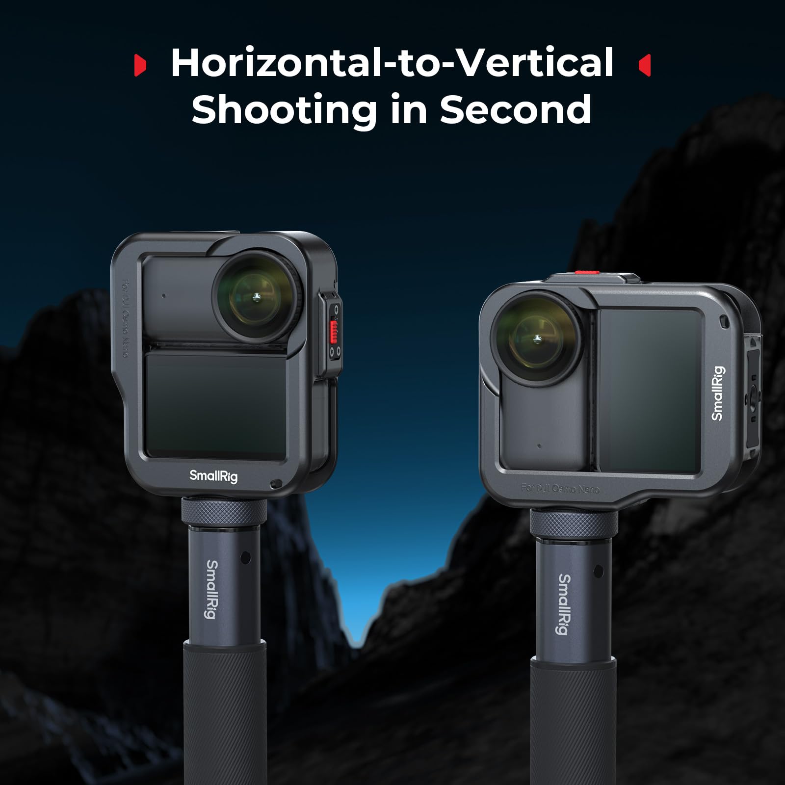 SmallRig Gabbia completa per DJI Osmo Nano, supporto per telaio protettivo, sblocco one-touch dell'alloggiamento di espansione, con slitta a contatto freddo e fori filettati da 1/4"-20 -5759