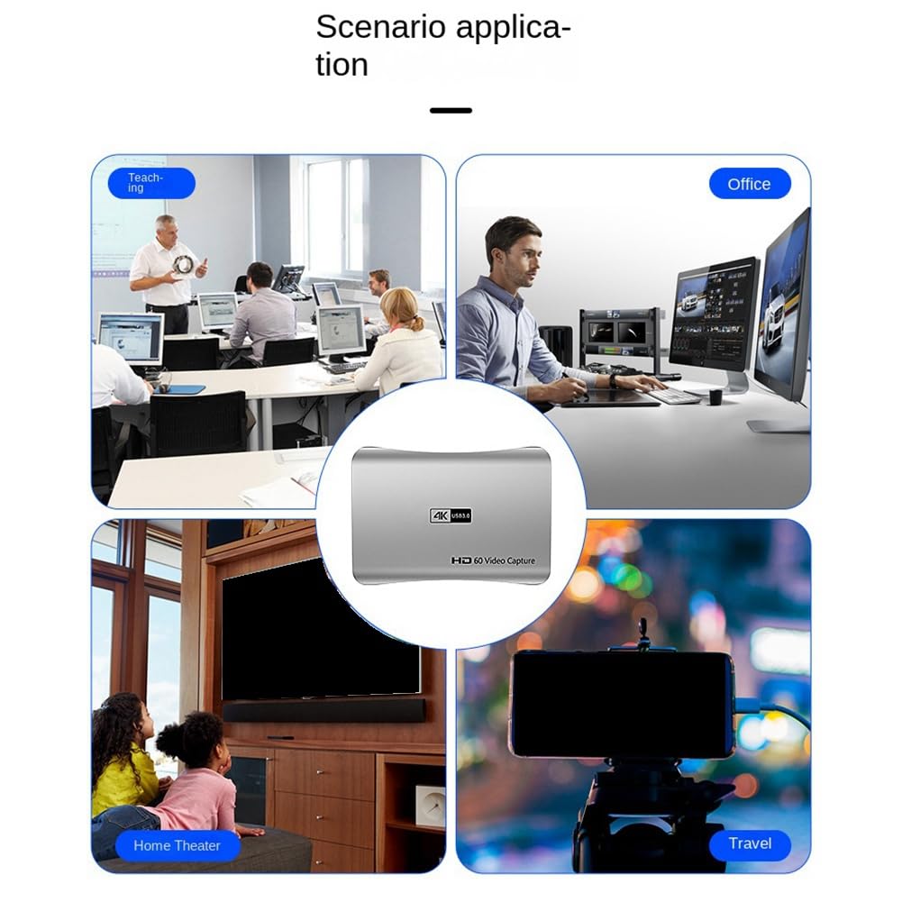 Tarjeta de Captura de Video 1080P 4K Compatible con USB 3.01080P 60FPS Tarjeta de Captura de Video HD Tarjeta de Captura de GrabacióN en