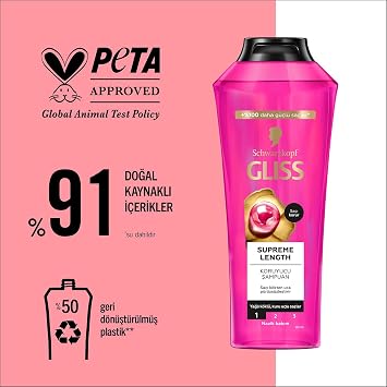 Schwarzkopf Gliss Supreme Length Koruyucu Şampuan 400 Ml