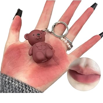 My Colors Strokes Cookie bear Lip Mud Matte Lipstick | 6 Pcs Velvet Matte Liquid Lipstick set | Long-Lasting | Non-Sticky | Trendy Lipsticks for Women Girls | 6 x 4ml Multicolour