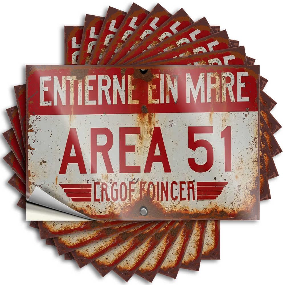 Abipuir Car Stickers Funny Exploring The Mysterious Area 51: Decoding The Legends Stickers 10Pcs Kawaii Car Stickers Decals for Cars(12X18CM)