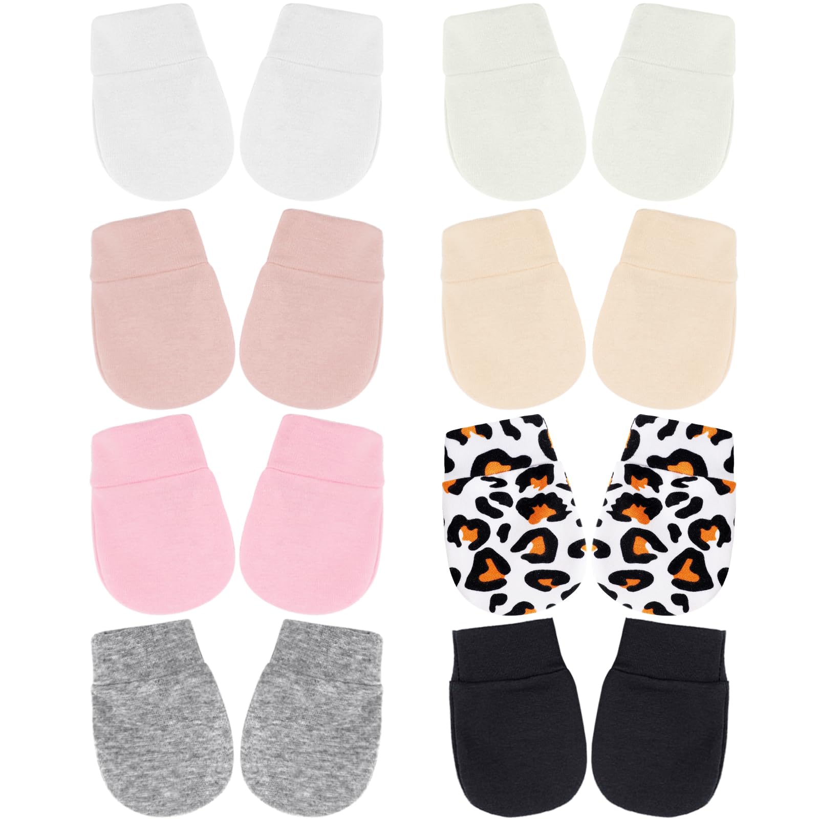DRESHOW Newborn Baby Mittens Infant Gloves No Scratch Mittens Cotton Gloves for 0-6 Months