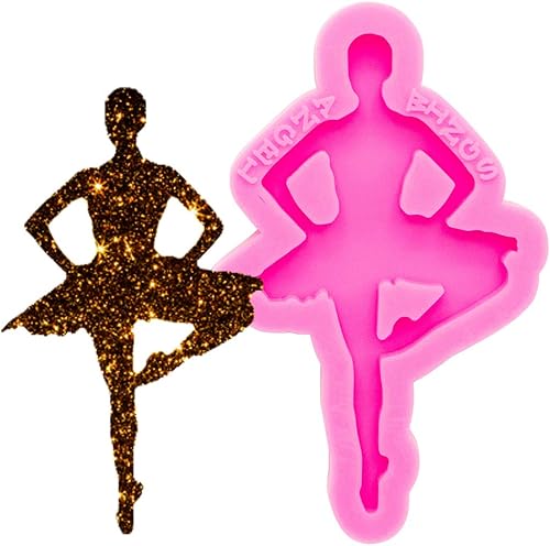 Llavero brillante de silicona para niñas, diseño de muñecos de resina epoxi, para manualidades, manualidades, joyería, decoración, moldes de silicona