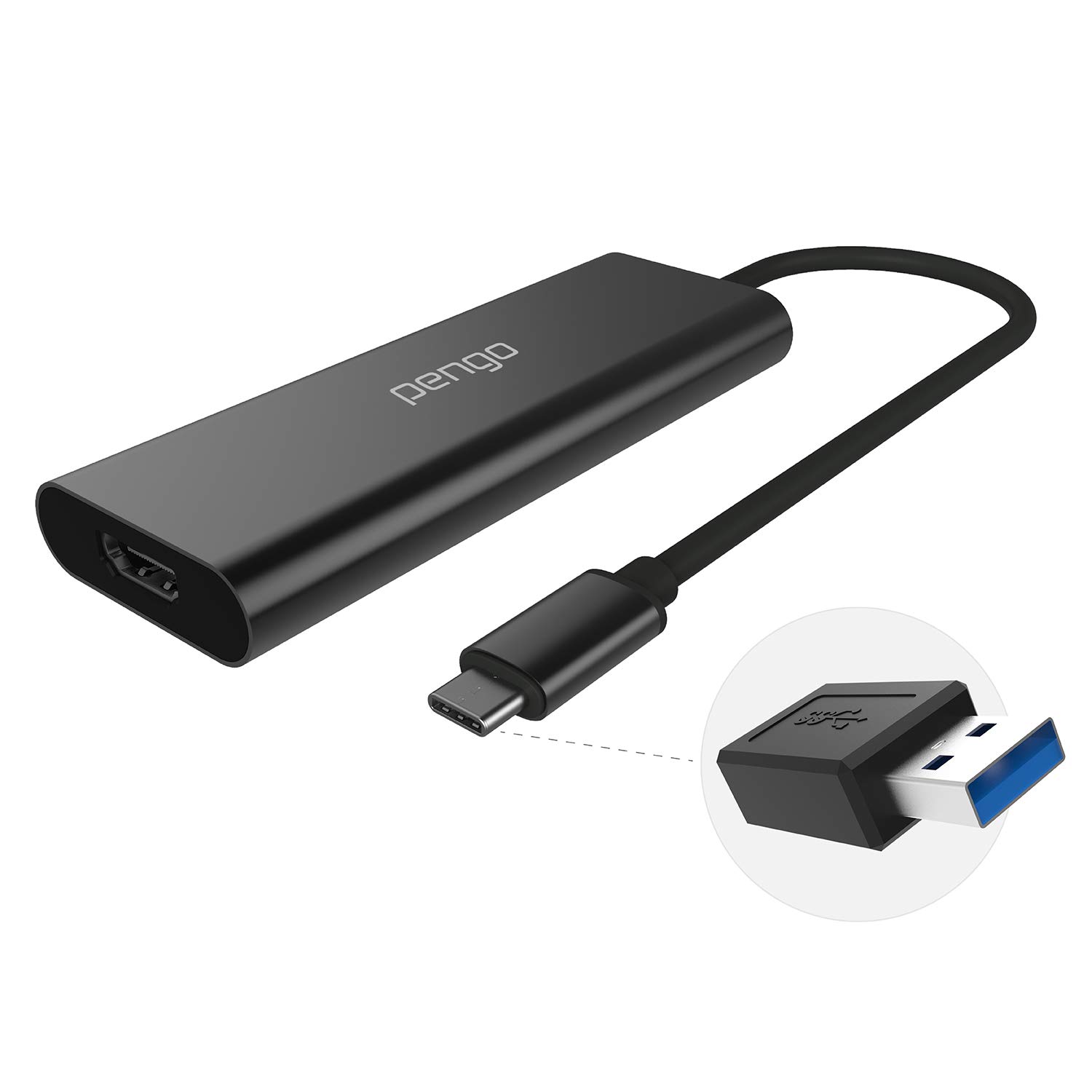 Pengo 4K HDMI-USB-C 3.0 Video Capture Grabber, 4K30fps Game Capture (Type-C/USB 3.0 Capture)(No HDCP