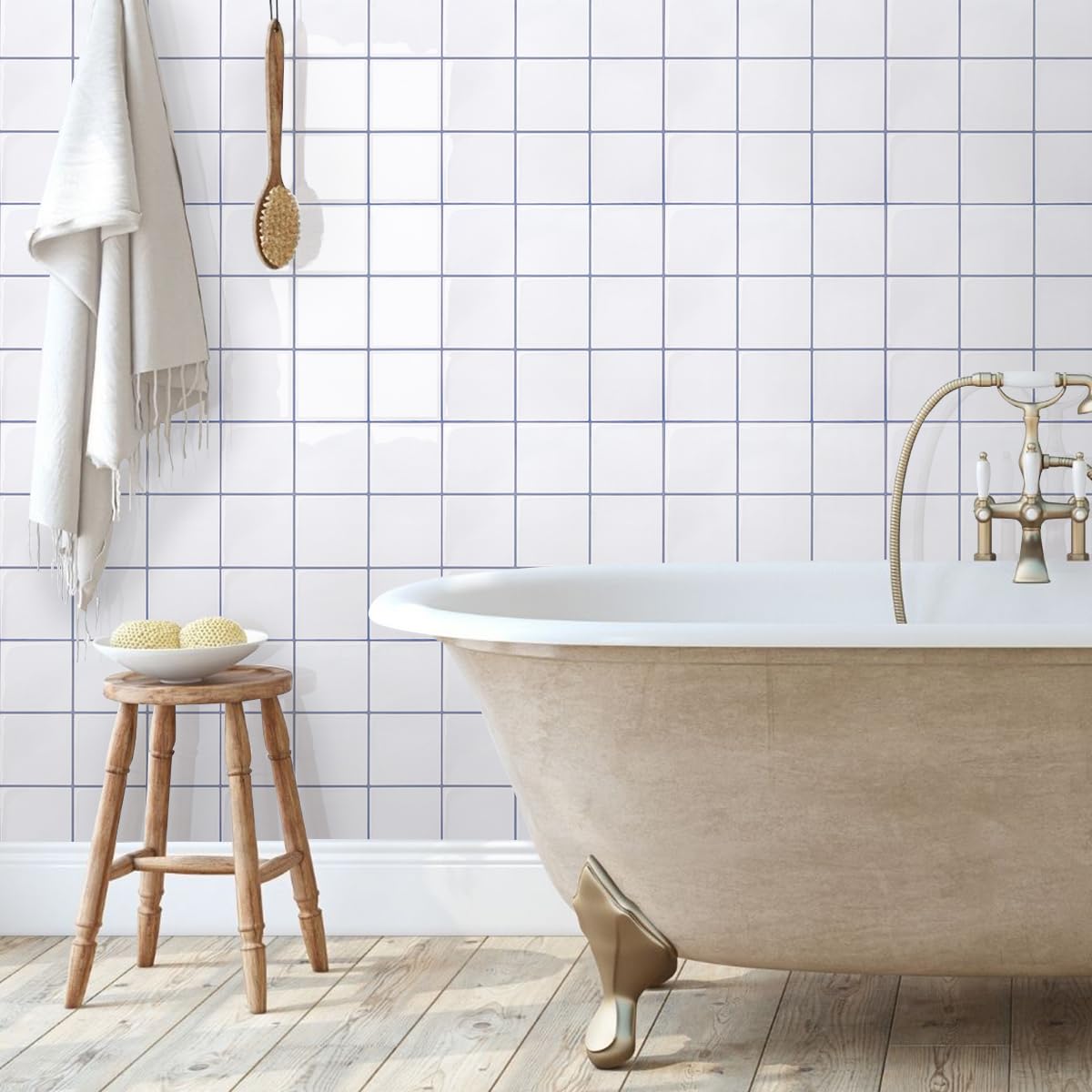 Commomy Più Spessi Paraschizzi Cucina Adesivo, 10 pezzi, 30,5 x 30,5 cm | Piastrelle Mattonelle Adesive Bagno Vinile 3D Metro, Adesivi per Piastrelle Impermeabili
