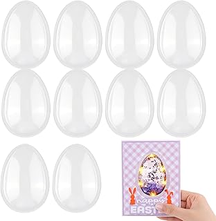 20Pcs Clear Easter Egg Dimensional Shaker Domes Plastic Clear Puffy Star Shaker Covers for Shaker Card Adhesive Star Shaker Pouches Arts Crafts Scrapbooking Supplies Diameter Shaker Window Blister