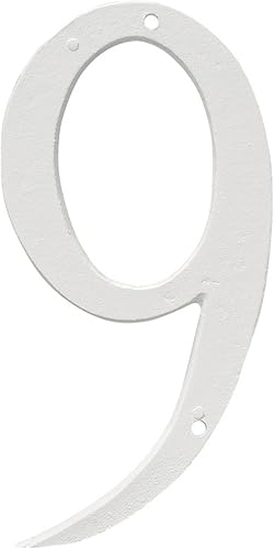 Miniatura 7 de Montague Metal Products CSHN-6-0-W Aluminum House Number 0 Outdoor Plaque, Small, White