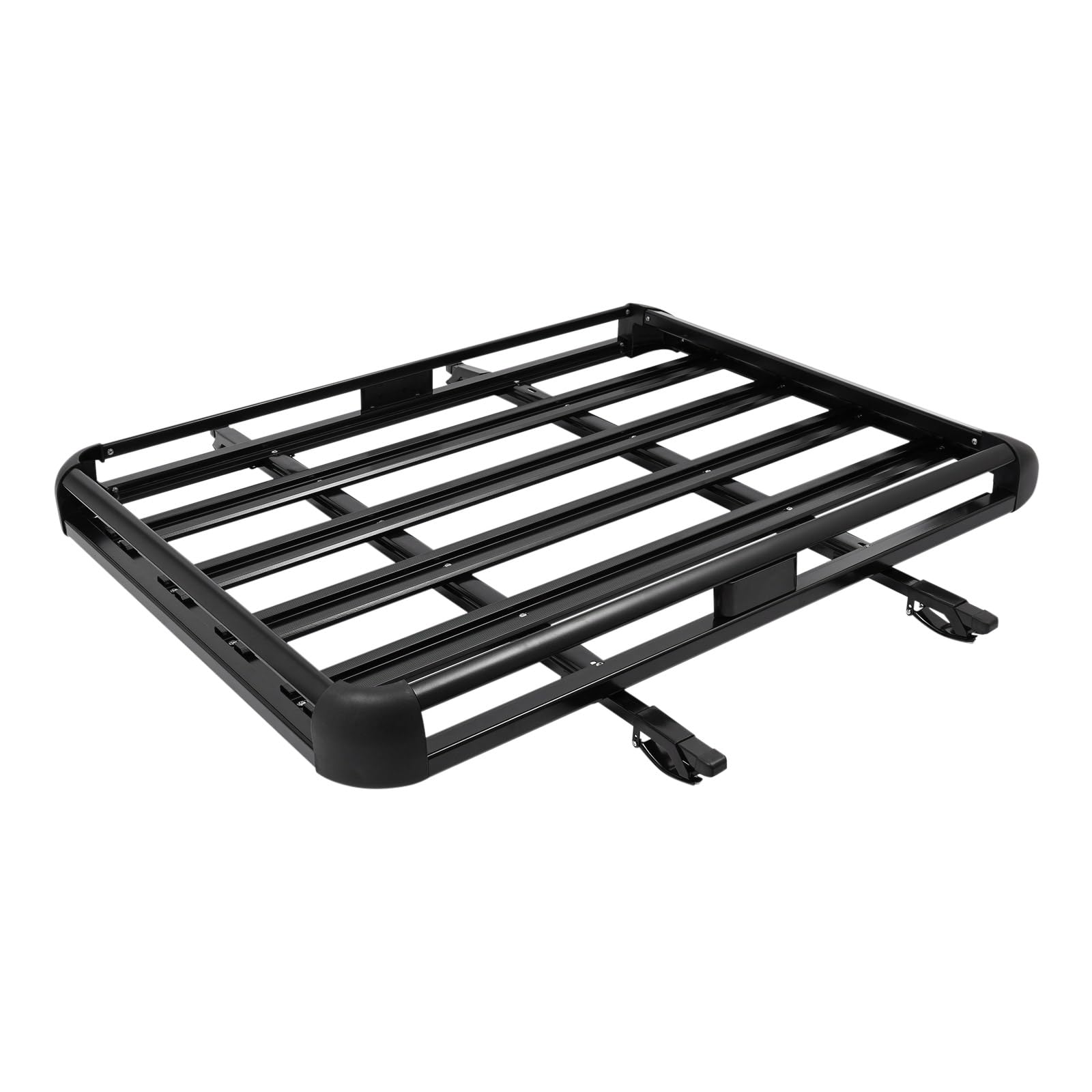 140 x 100CM Universal Auto Aluminium Dachst Nder Korbwanne, 150KG Tragfähigkeit Einstellbare Breite Schwarz Dachkorb Dachtrger Dachträger Metall Dachgepäckträger für SUV Modelle Eingebauten