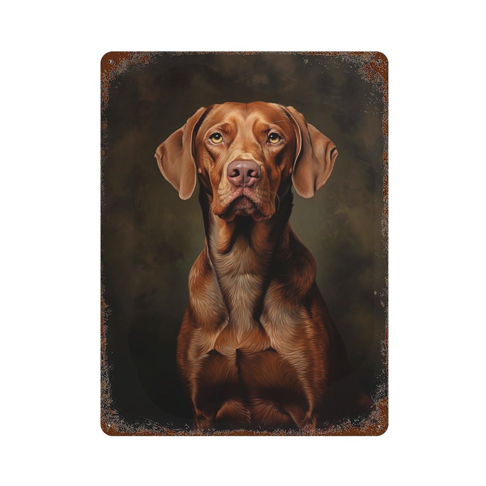 Hungarian Vizsla Rustic Tin Plaque 15.7"x11.8", Novelty Wall Decor for Garage, Pub Or Kitchen