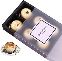 Vista 1 de Paquete de 12 cajas para cupcakes, cajas de regalo de papel de grado alimenticio con insertos y ventanas de exhibición, recipientes para hornear