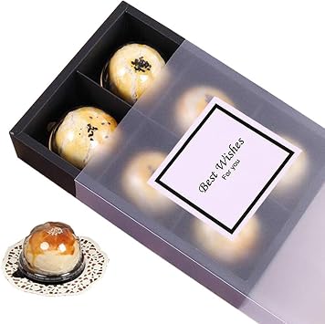 12 Packs Cupcake Boxes,Food Grade Paper Treats Gift Boxes with Inserts and Display Windows,Cupcake Containers for Baking Pastries Goodies Biscuits6 Lattices