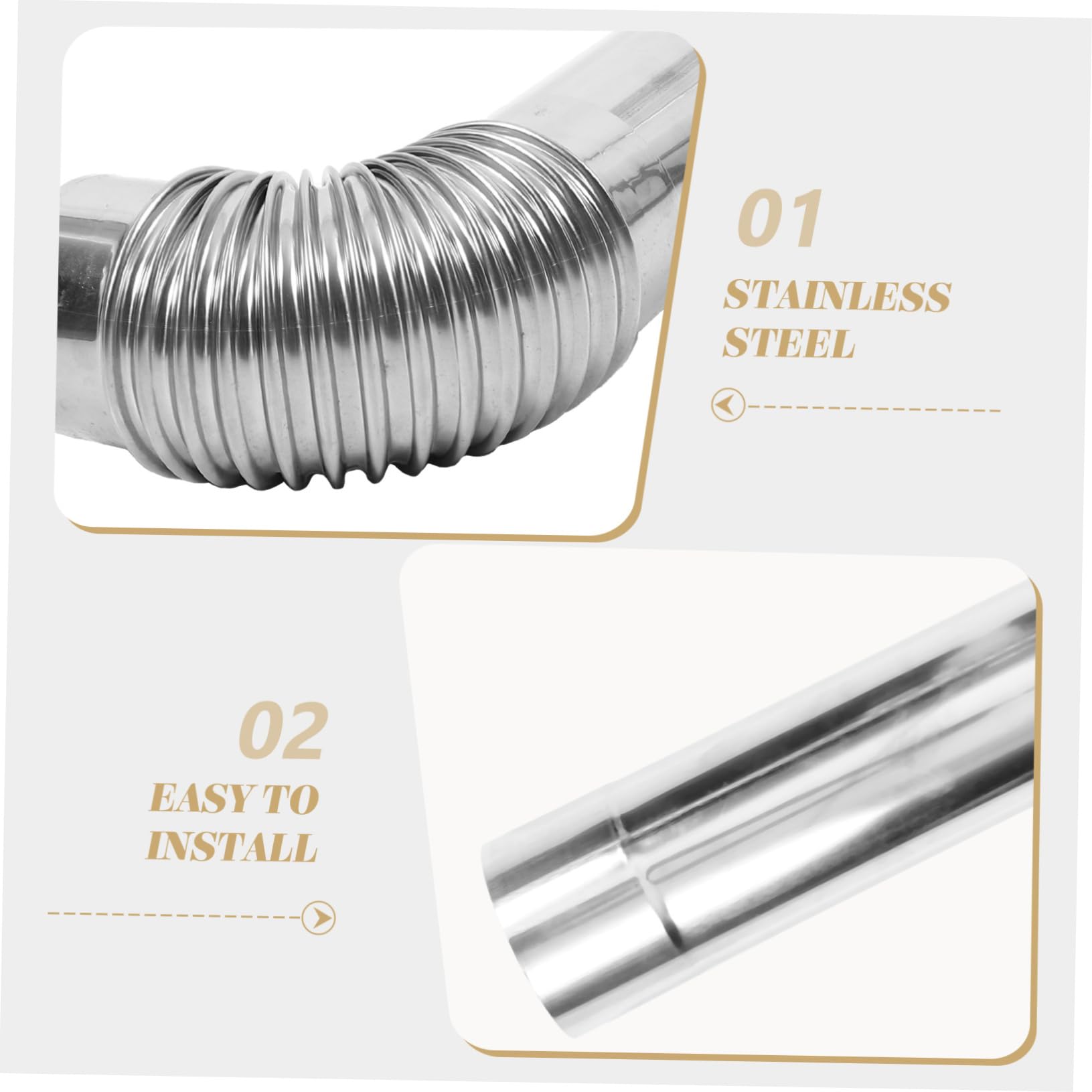 Stainless Steel Chimney Flue with Elbow Easy to Install Vent Hose for Heating Stoves Fireplaces and Boilers Durable and Versatile Exhaust for Home Use 8
