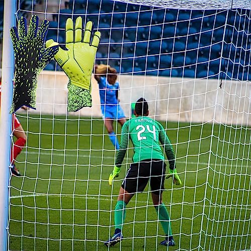 Sanon Goalkeeper Gloves for Adults - Breathable, Flexible Football Goalie Gloves - Size 8, Green - Image 4