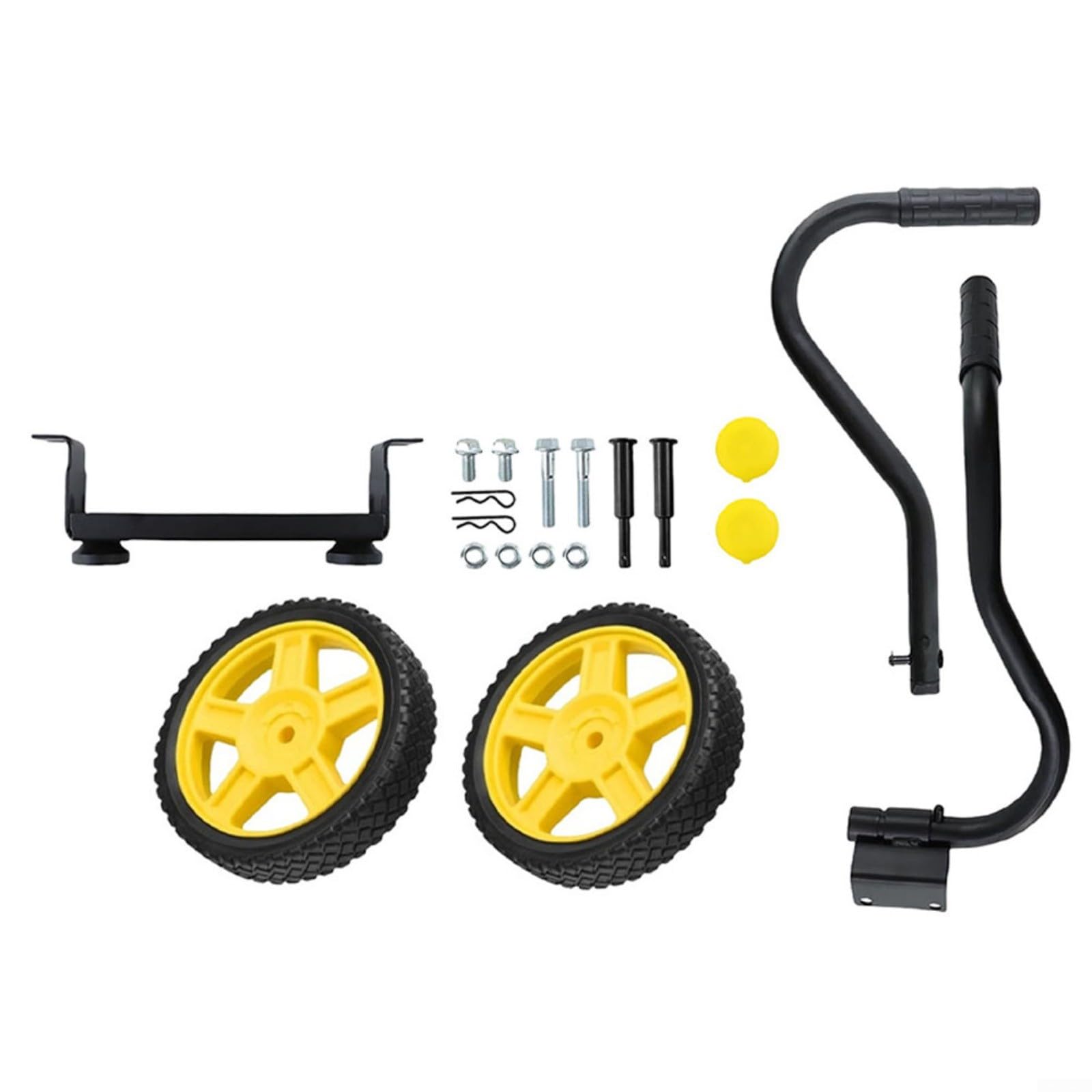 Kit de rueda generadora amarilla resistente con maniobra de mango y neumáticos fiables, para unidades de 2800-4750 vatios