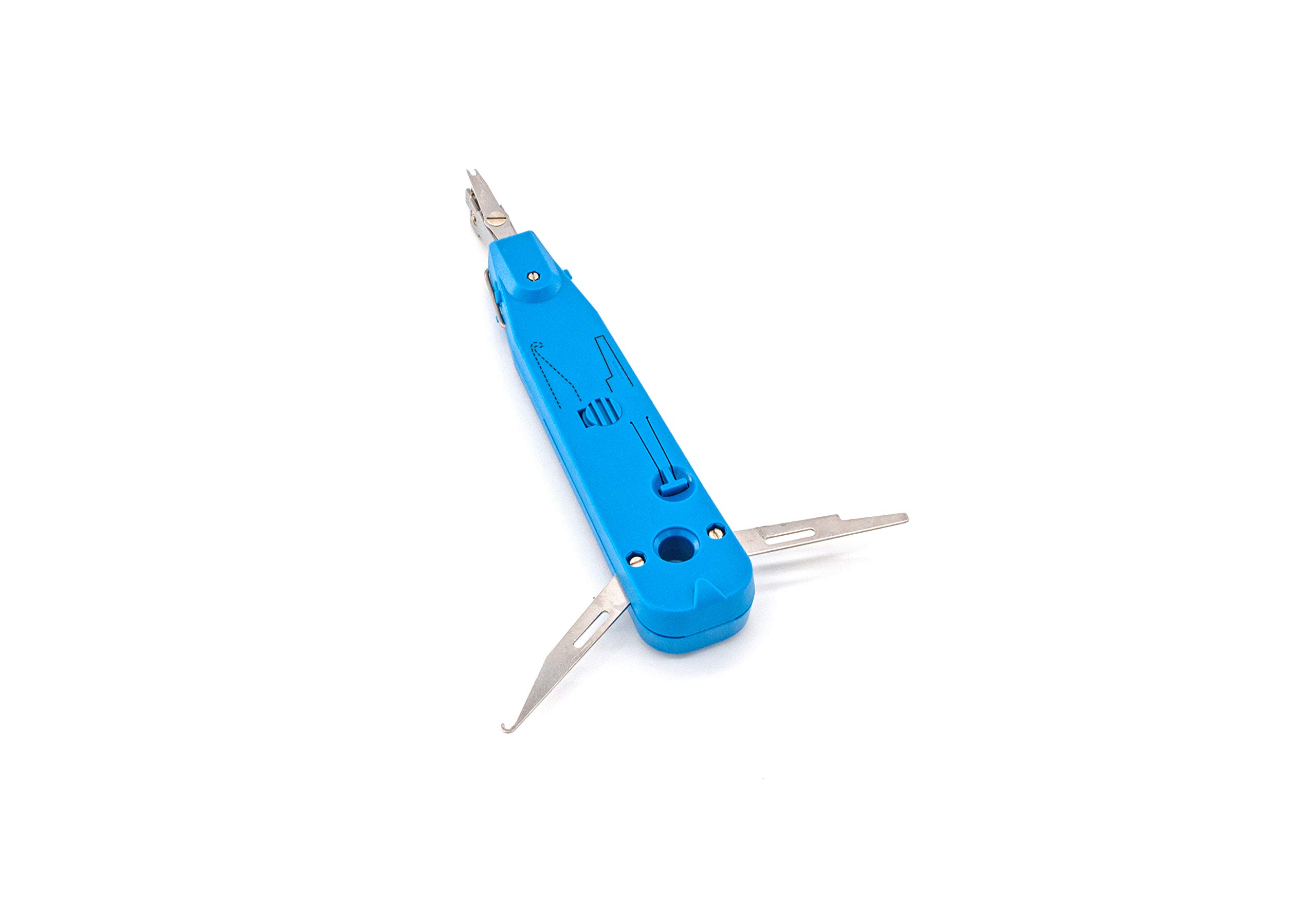 Juego de herramientas de red (incluye comprobador de red RJ45, LSA+, crimpadora, 2 pelacables, 2 x 10 conectores RJ11/RJ45 en bolsa estable, 10 piezas)