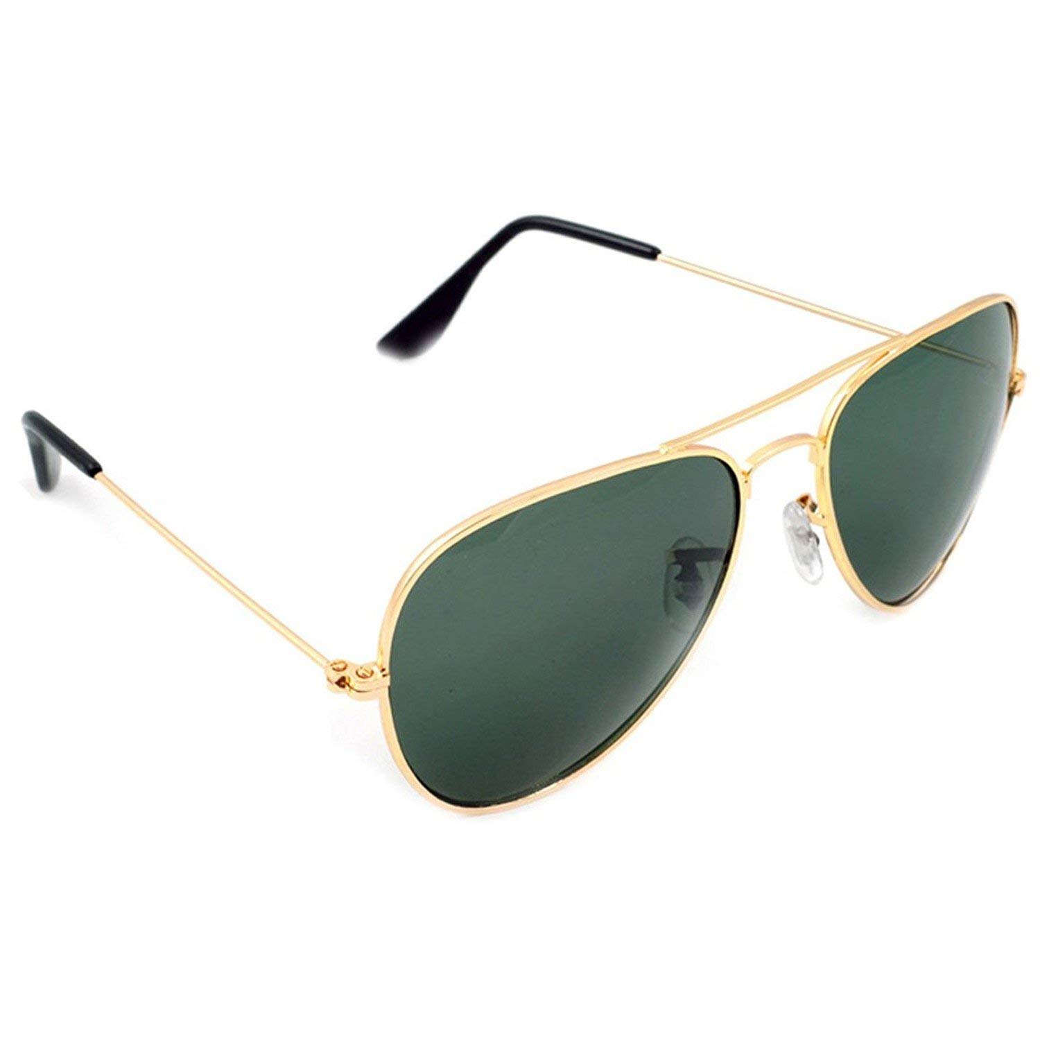 JUST-STYLE Unisex Aviator Sunglasses (Green)