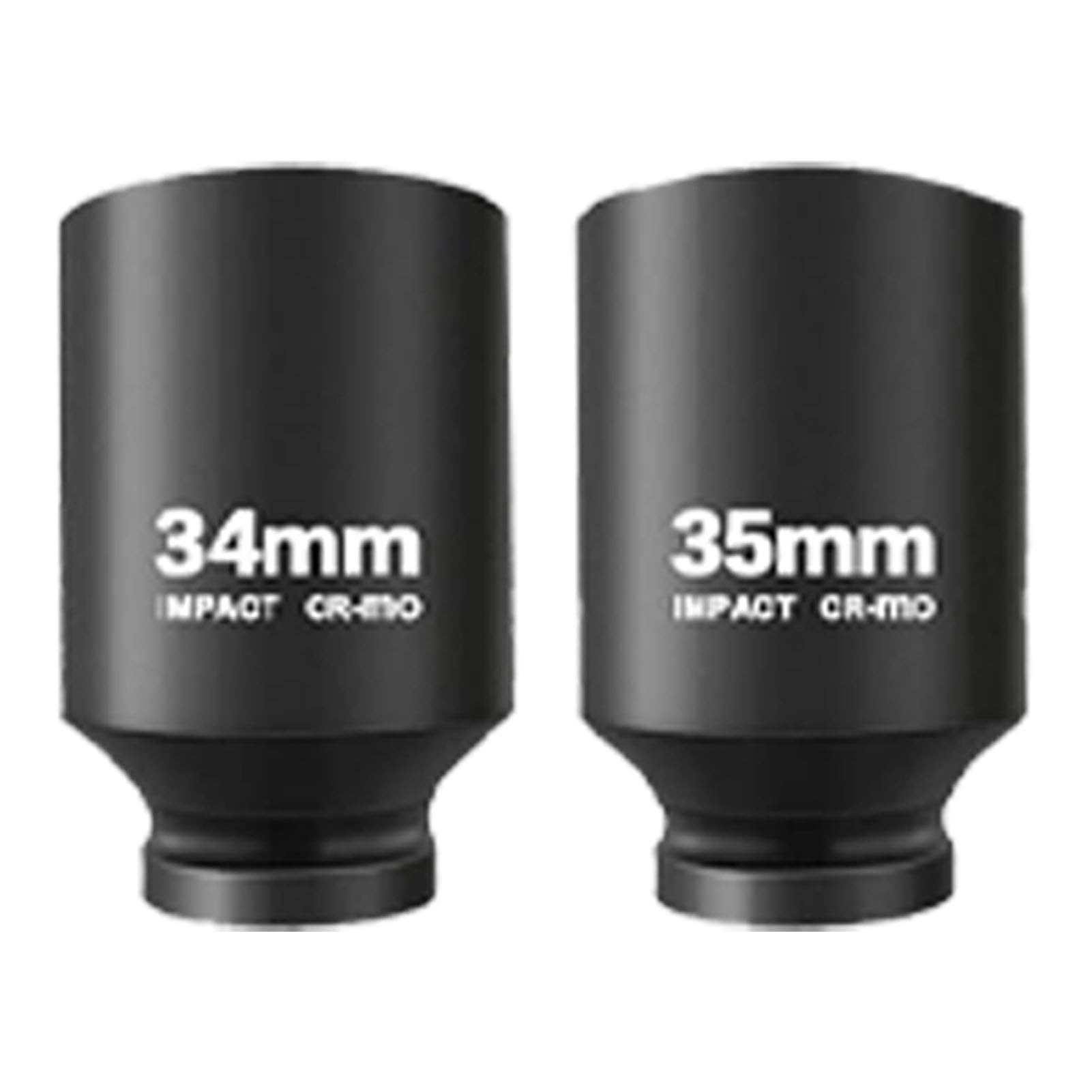 Set di 10 prolunghe a bussola profonde, attacco da 1/2 pollice, misure metriche da 27 mm a 41 mm, set di boccole in acciaio Cr-Mo ad alta resistenza con design a 6 punte, include