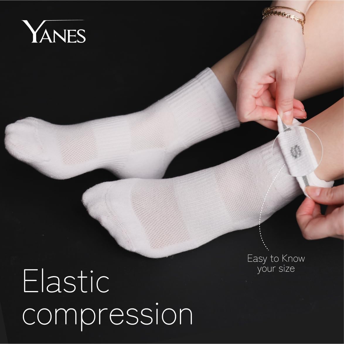 YANES Premium Athletic Unisex Ankle Socks for Running, Gym, and Sports, Breathable, Moisture-Wicking Socks for Men and Women - Image 6
