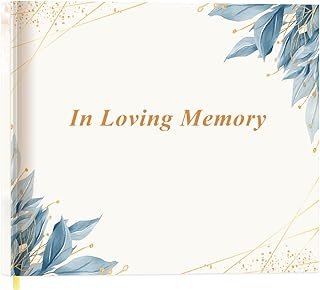 Heveboik Funeral Guest Book - Hardcover Guest Book for Memorial & Funeral Services, Guest Sign-in Book & Guestbook Planner, 440 Guests Entries with Name & Address, Memory Book for Funeral Guest