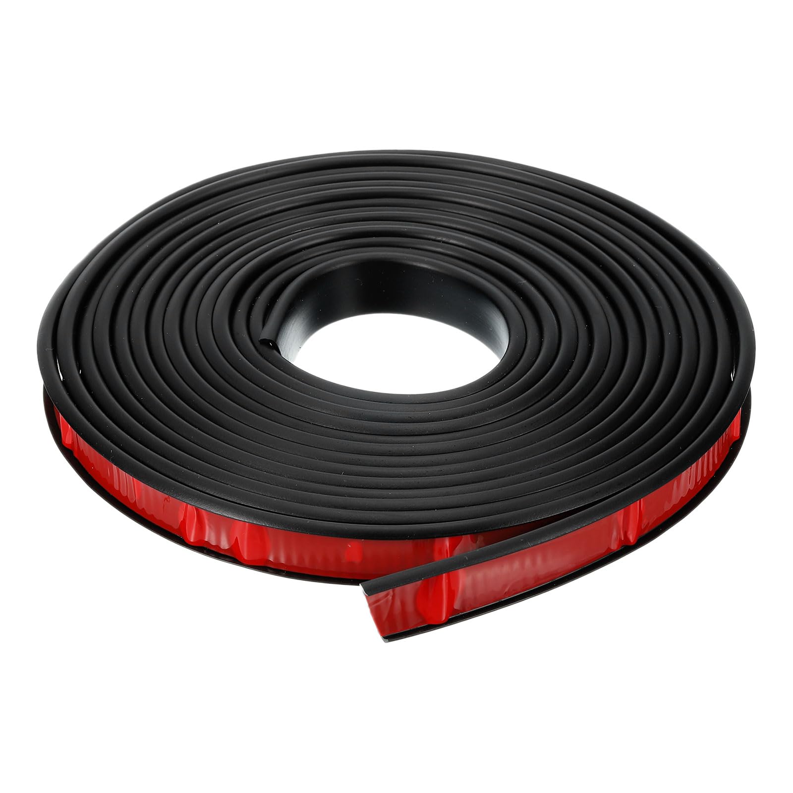 Muiltvoe U-Shape Edge Banding, 16.4ft Self-Adhesive U Channel Edge Protector TPE Flexible Furniture Edge Protector Veneer Edging Trim for Cabinet Table Shelves (12mm, Black)