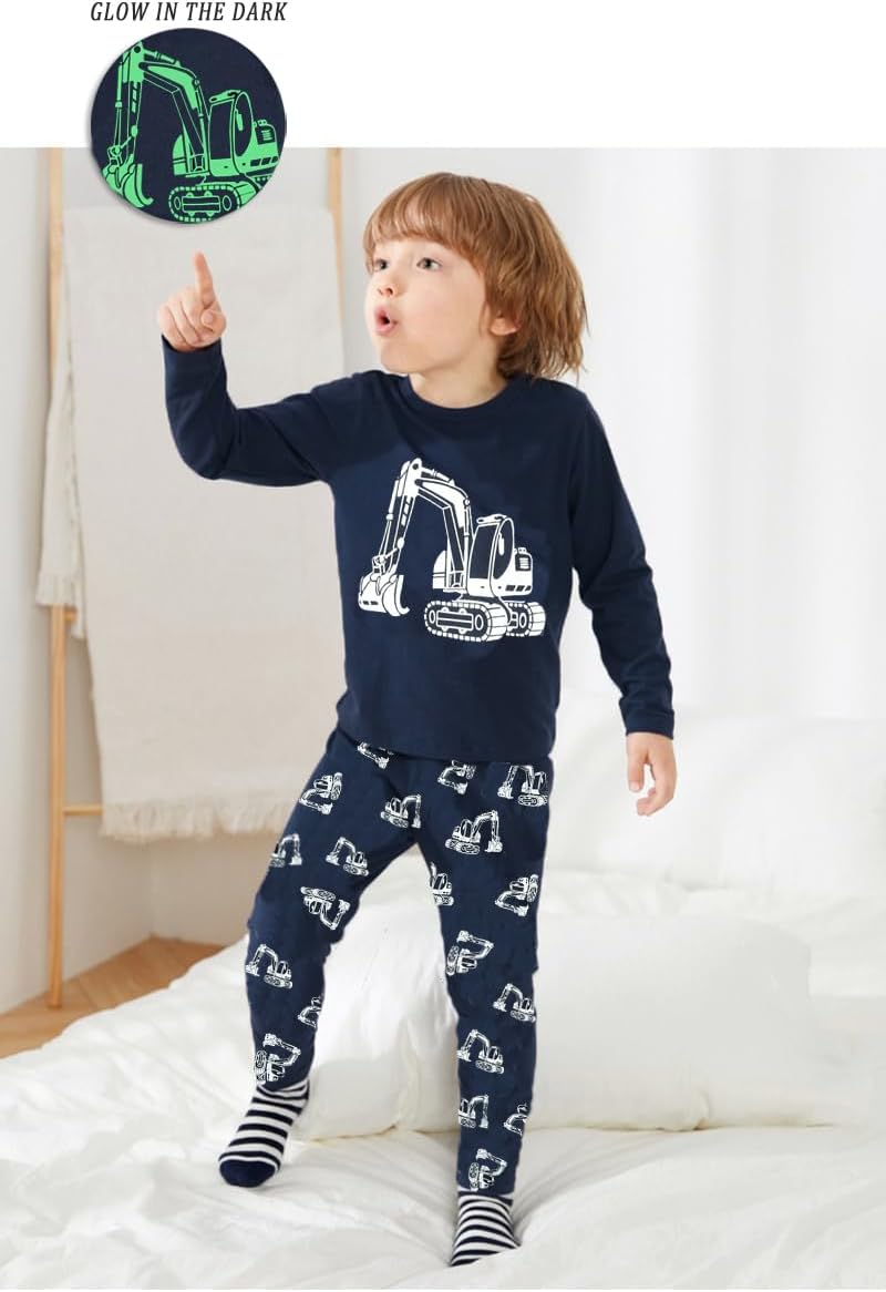DDSOL Toddler Baby Boys Pajamas 2 Pieces Cotton Sleepwear Set Kids Fall Winter Long Sleeve Jammies - Image 2