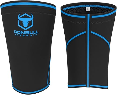 Miniatura 2 de Par de rodilleras de  pulgadas (7mm) para levantar pesas (IPF, USAPL, USPA, IPL, IWF y USAW), soporte de compresión de alto rendimiento para