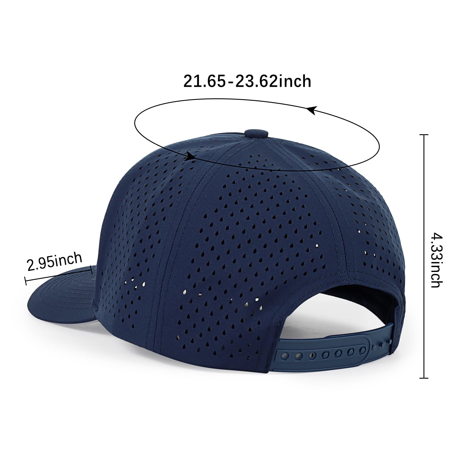 Gorra de béisbol de secado rápido con ala curvada, gorra de malla cortada con láser, gorra de pelota de golf para hombres y mujeres
