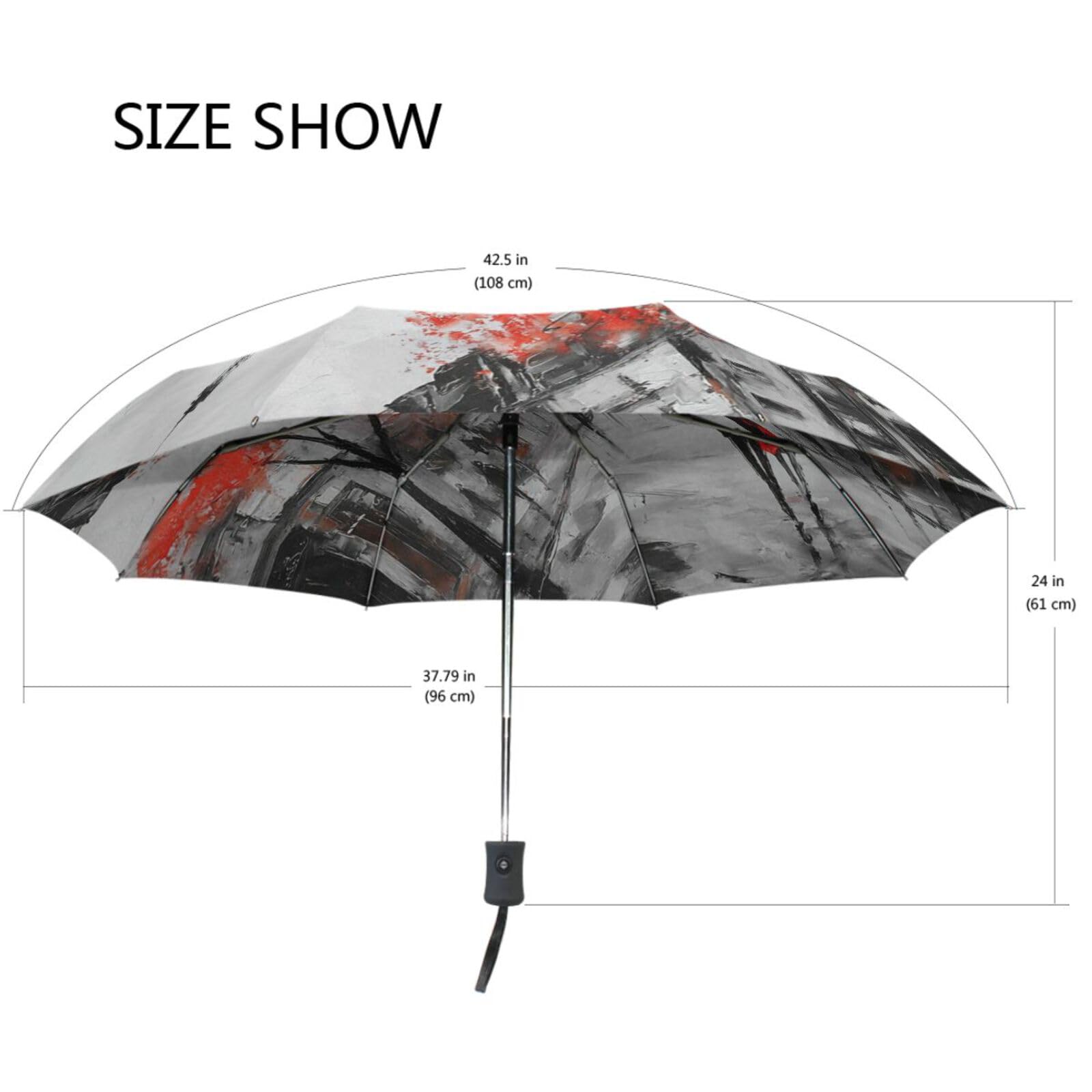 Amazon.com: Vdsrup Paris Eiffel Tower Auto Umbrella Open Close Oil