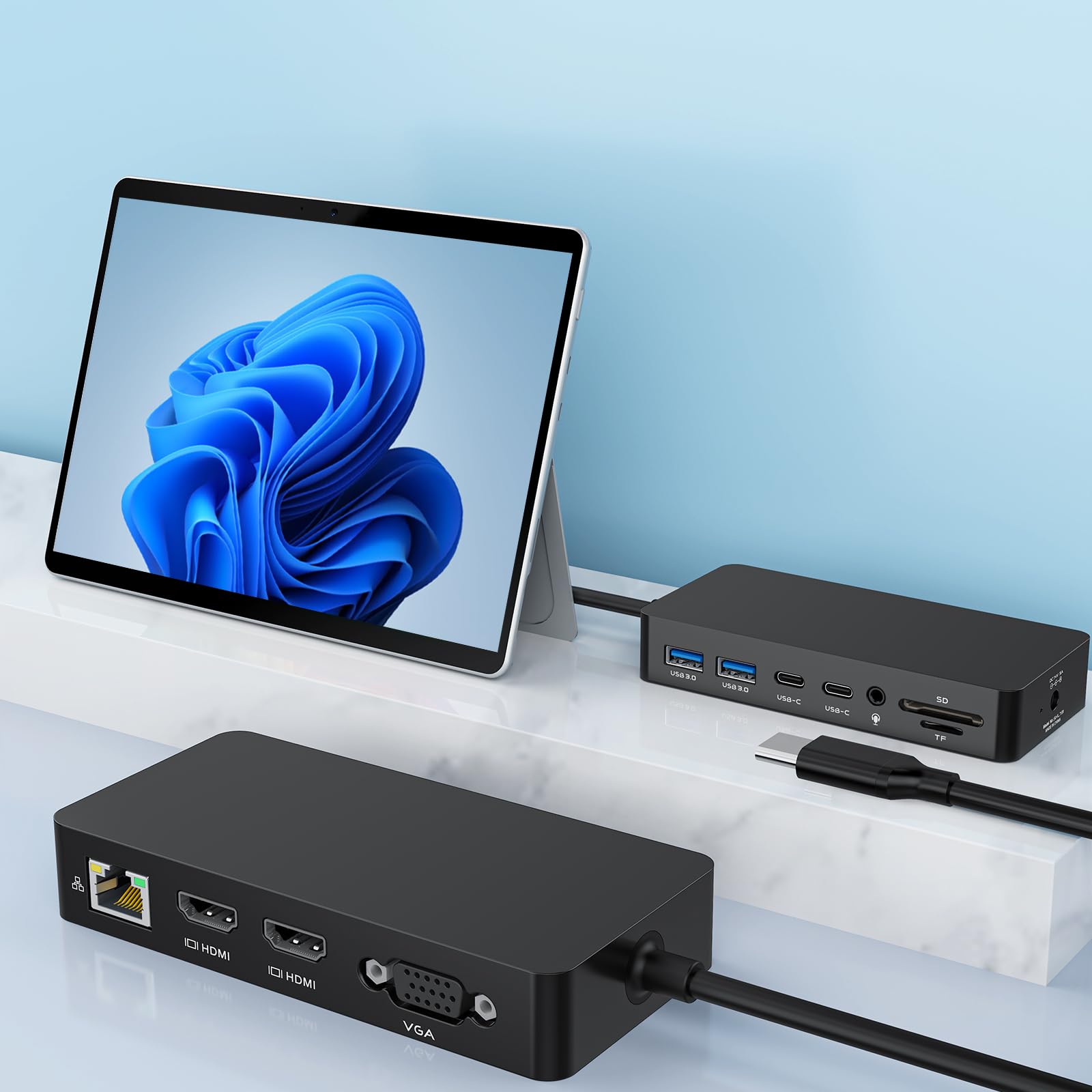Amazon.com: New Thunderbolt 4 Dock Dual HDMI+VGA with Power