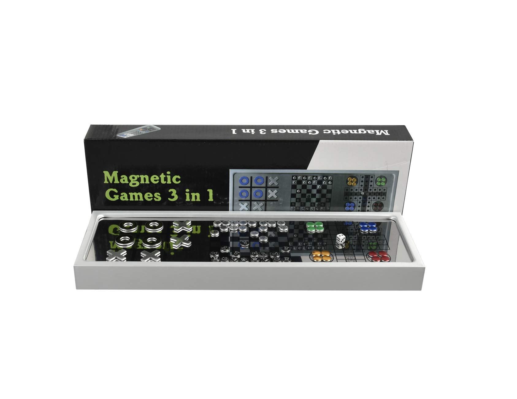 Travel Magnetic Games 3 in 1, Chess, Ludo &TIC-TAC-Toe Combo Set ,by C&H Solutions