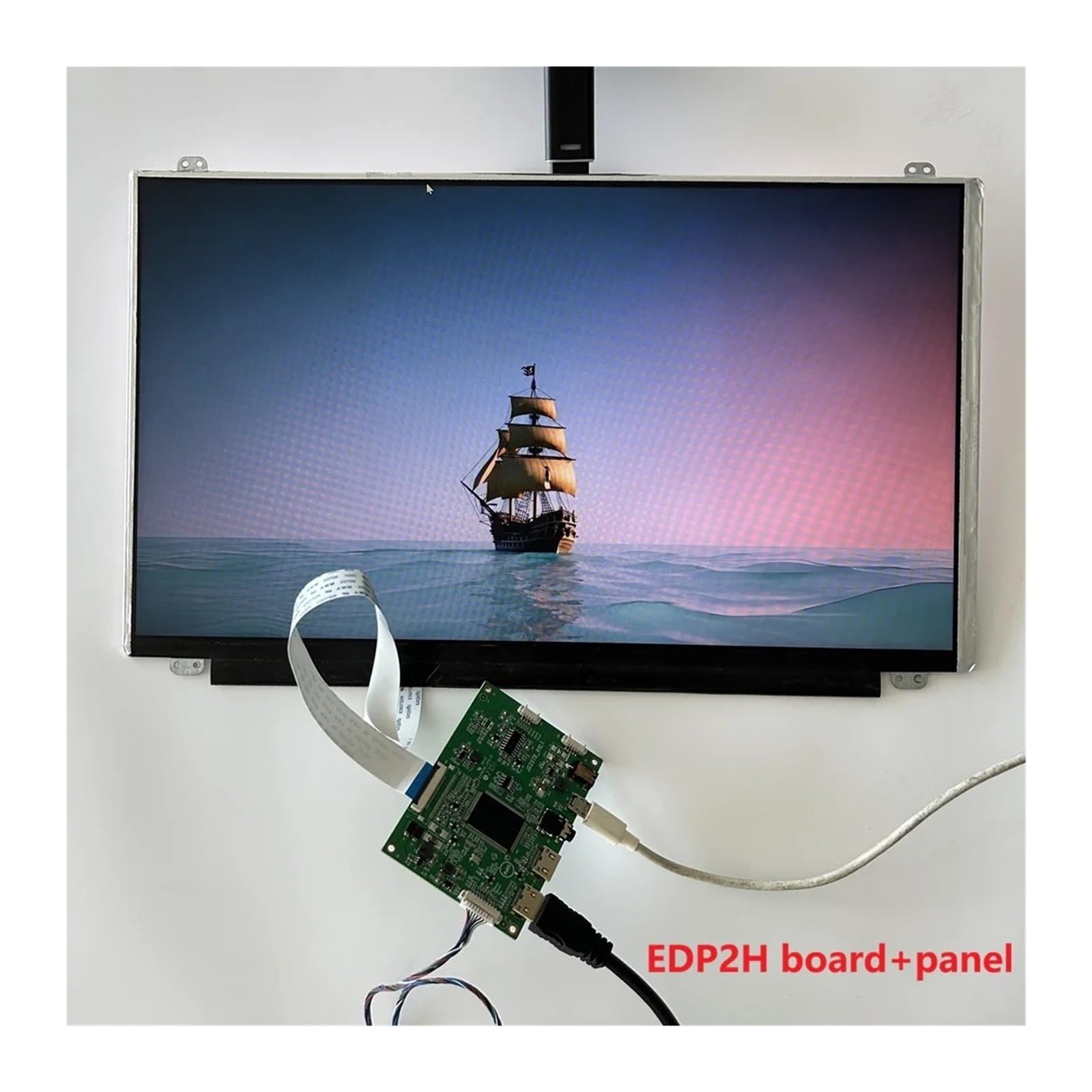 Scheda Controller LCD EDP, VGA Type-C USB Mini HDMI, Monitor LCD LED 1080P Da 15,6 Pollici, PC, Laptop, Console Di Gioco E, Compatibile Con Kit Driver EDP Raspberry Pi(EDP2H with panel)