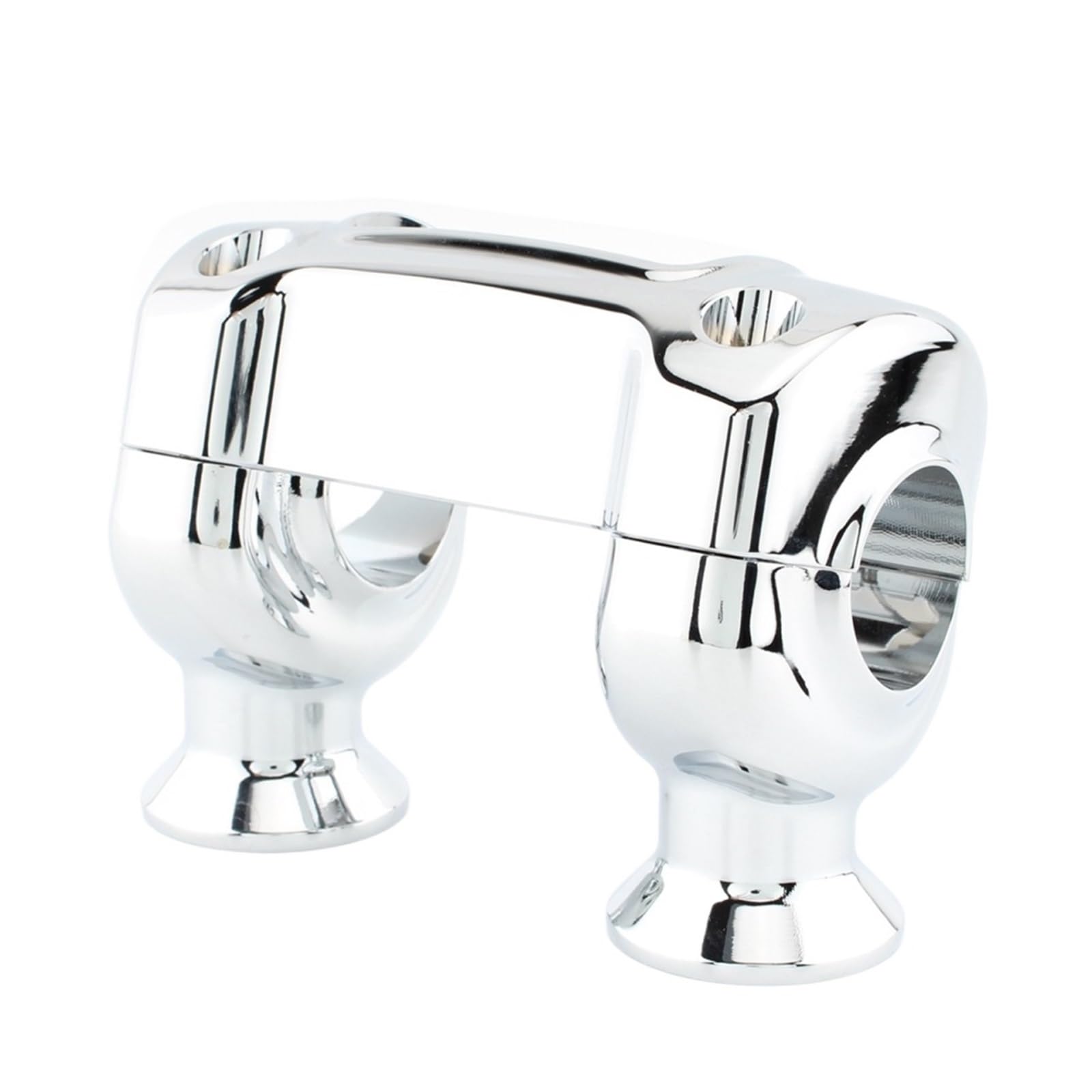 XFYESL Fit For Harley Dyna Fat Bob Road Glide Road King Motorcycle 1.25" Handlebar Riser Clamp Kit Handlebar risers kit(Chrome)