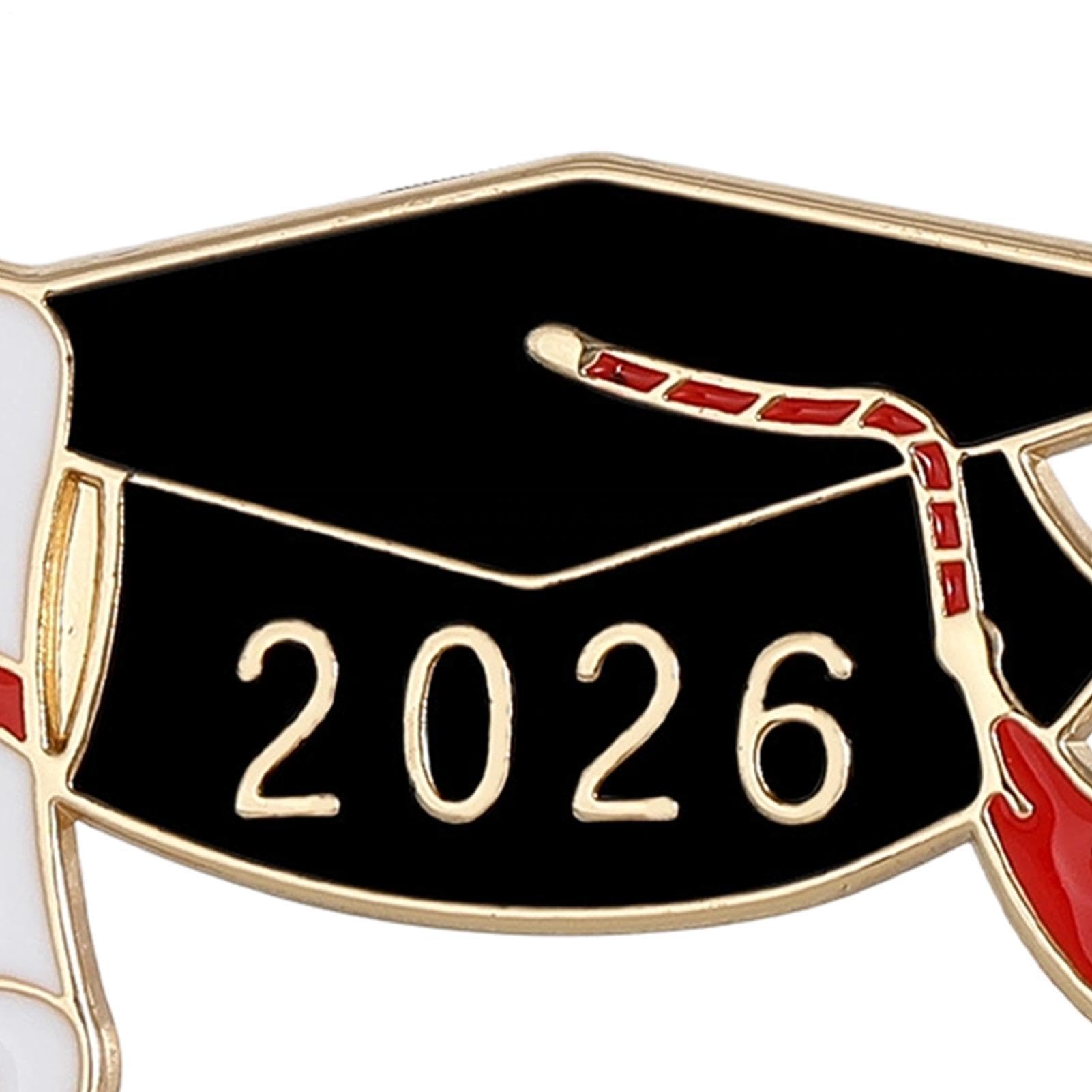 Generic Graduation Brooch Pin, Grad Lapel Badge, 2026 Grad Pin, Gold Metal Brooch, Stylish Graduation Accessory for Teacher School Student High School College Collar Shawl Sweater Coat