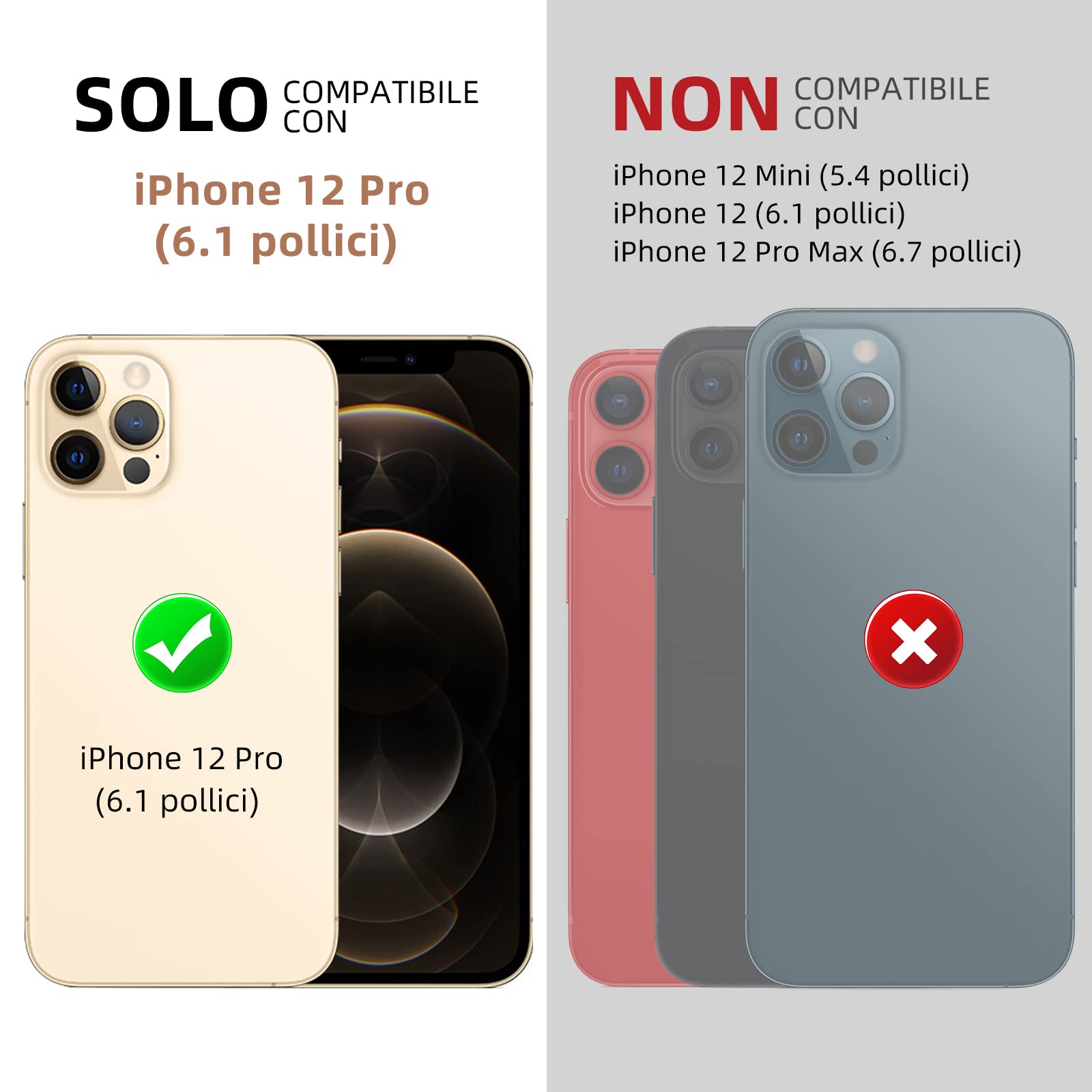 Beeasy Cover per iPhone 12 Pro IP68 Impermeabile Custodia Militare Antiurto Resistente 360° Metallo Armor Protezione Schermo Integrata Rugged Robusta Indistruttibile Subacquea Antipolvere Giallo