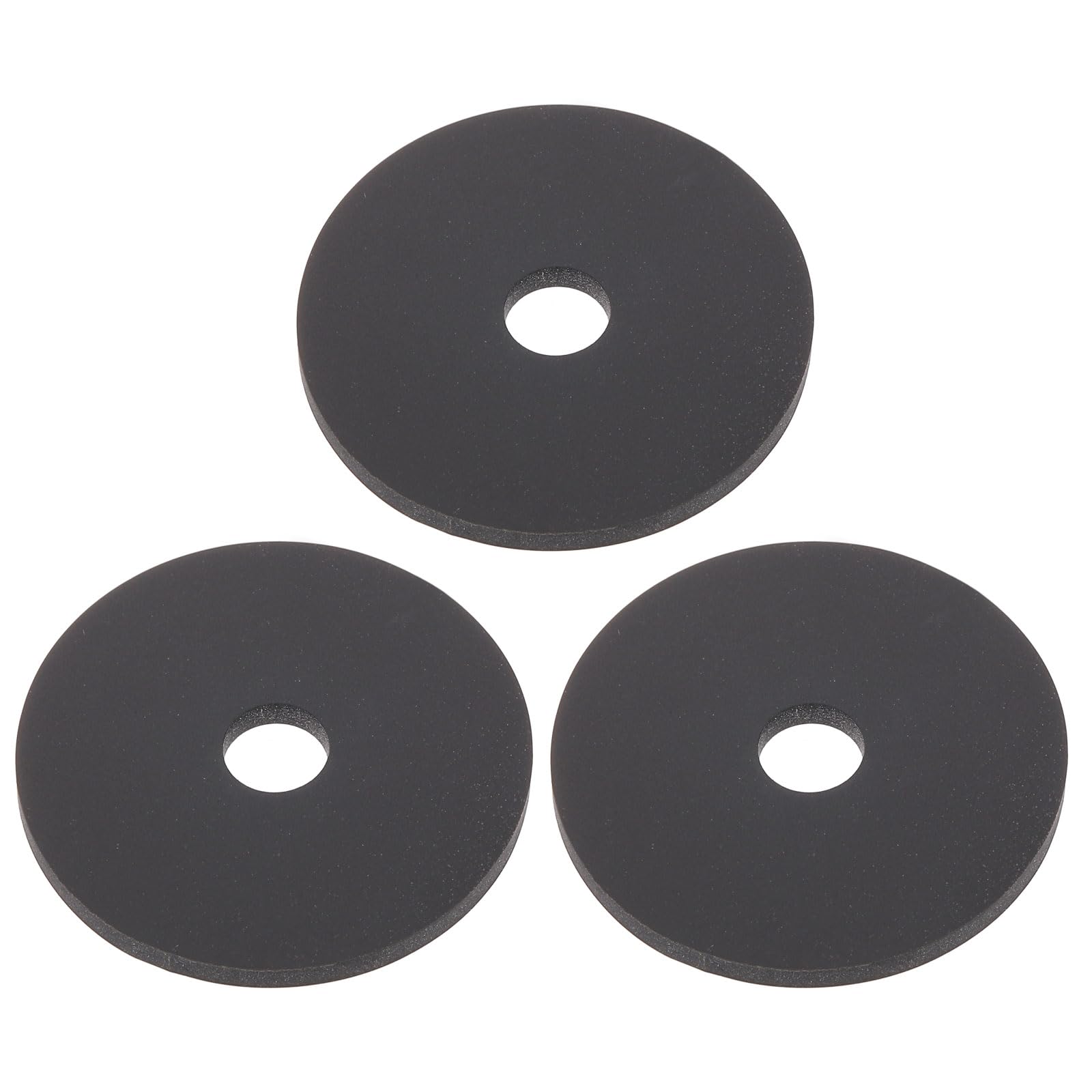 DEFANEX 3Pcs Silicone Flat Washer (ID M6mm OD 30mm Thick 2mm) - Soft & Flexible O Sealing Ring Fastener Sealing Spacer Gasket Accessories for Shower Head Water Hose Valve Pump, Black
