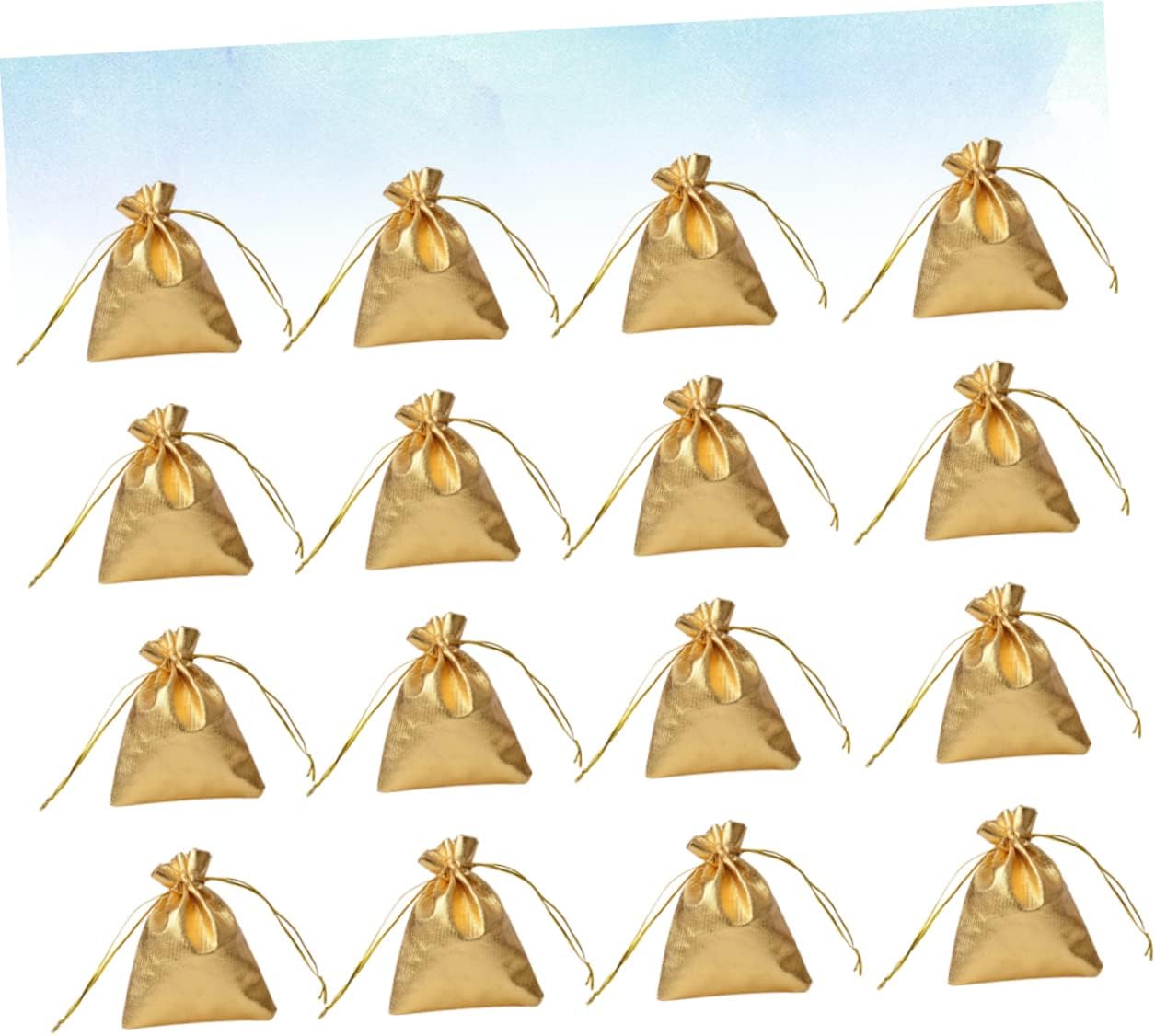 ORFOFE 100pcs Golden Jewelry Storage Bag Elegant Wedding Present Bundle Party Favor Pouch for Organizing Earrings Necklaces Bracelets Hair Accessories