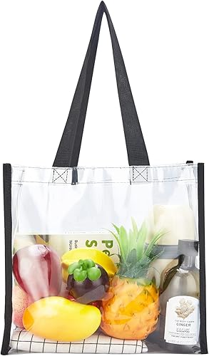 Miniatura 5 de HAOGUAGUA Paquete de 2 bolsas transparentes aprobadas para estadios de 12 x 12 x 6, bolsa transparente transparente para trabajo, conciertos