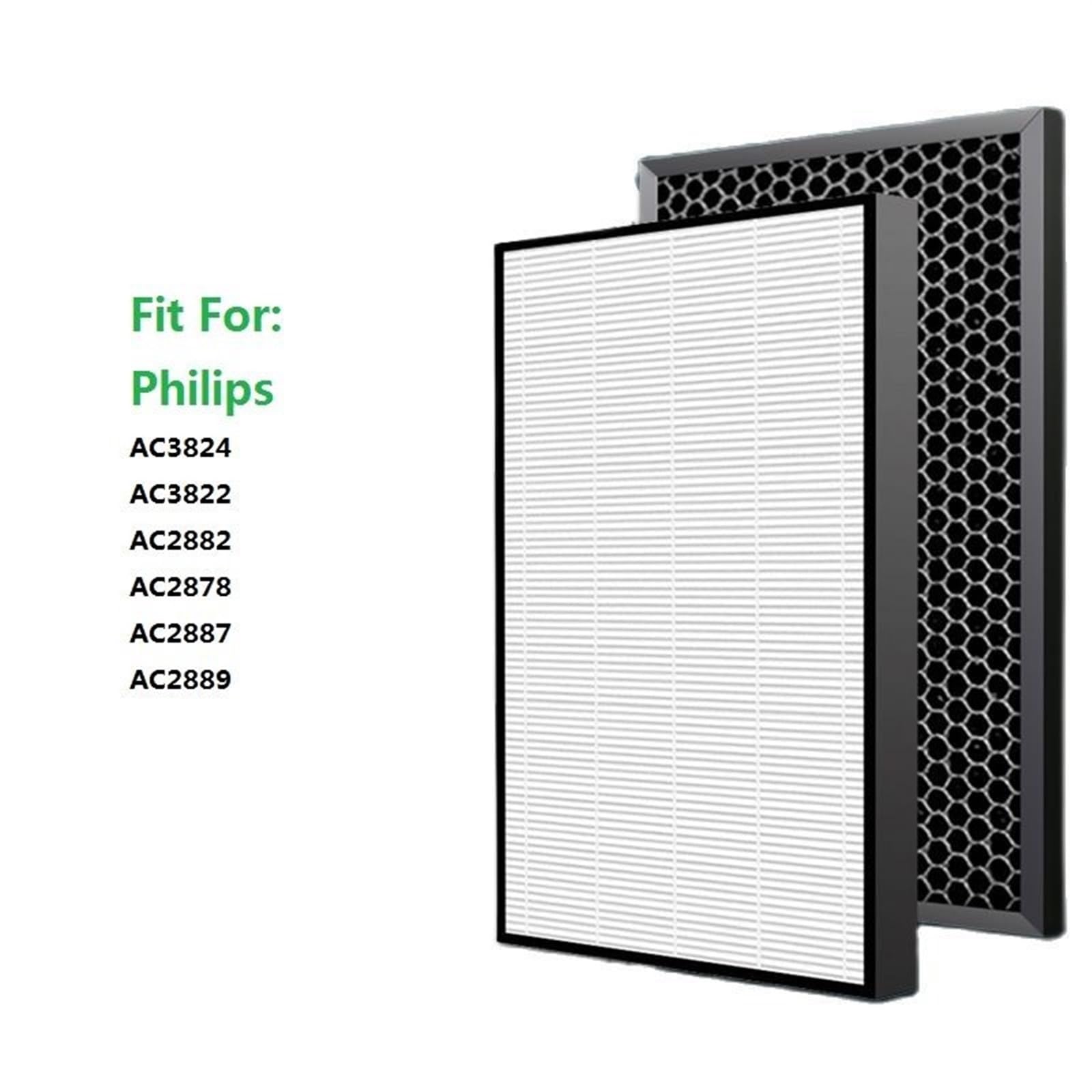 HUILA FY2422 FY2420 Pour Purificateur D'air dla AC2882 AC2887 AC2889 AC3822 Filtry HEPA Et Charbon Actif Kompatybilne(Size:HEPA and carbon)