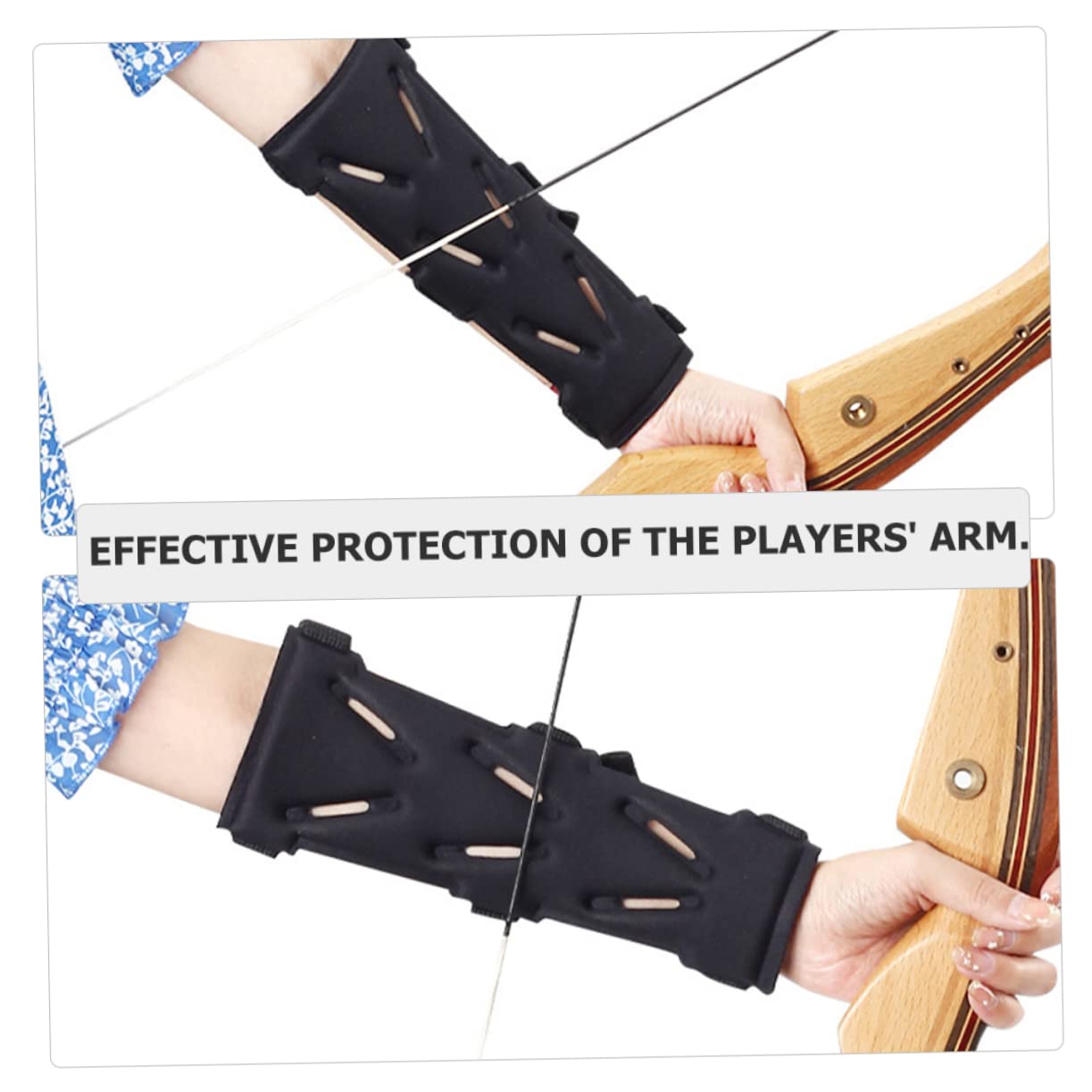 GRIRIW Archery Arm Guard Breathable Fabric Shooting Arm Protector for Left and Right Hand Adjustable Elastic Design Essential Archery Accessory for Competitions and Practice