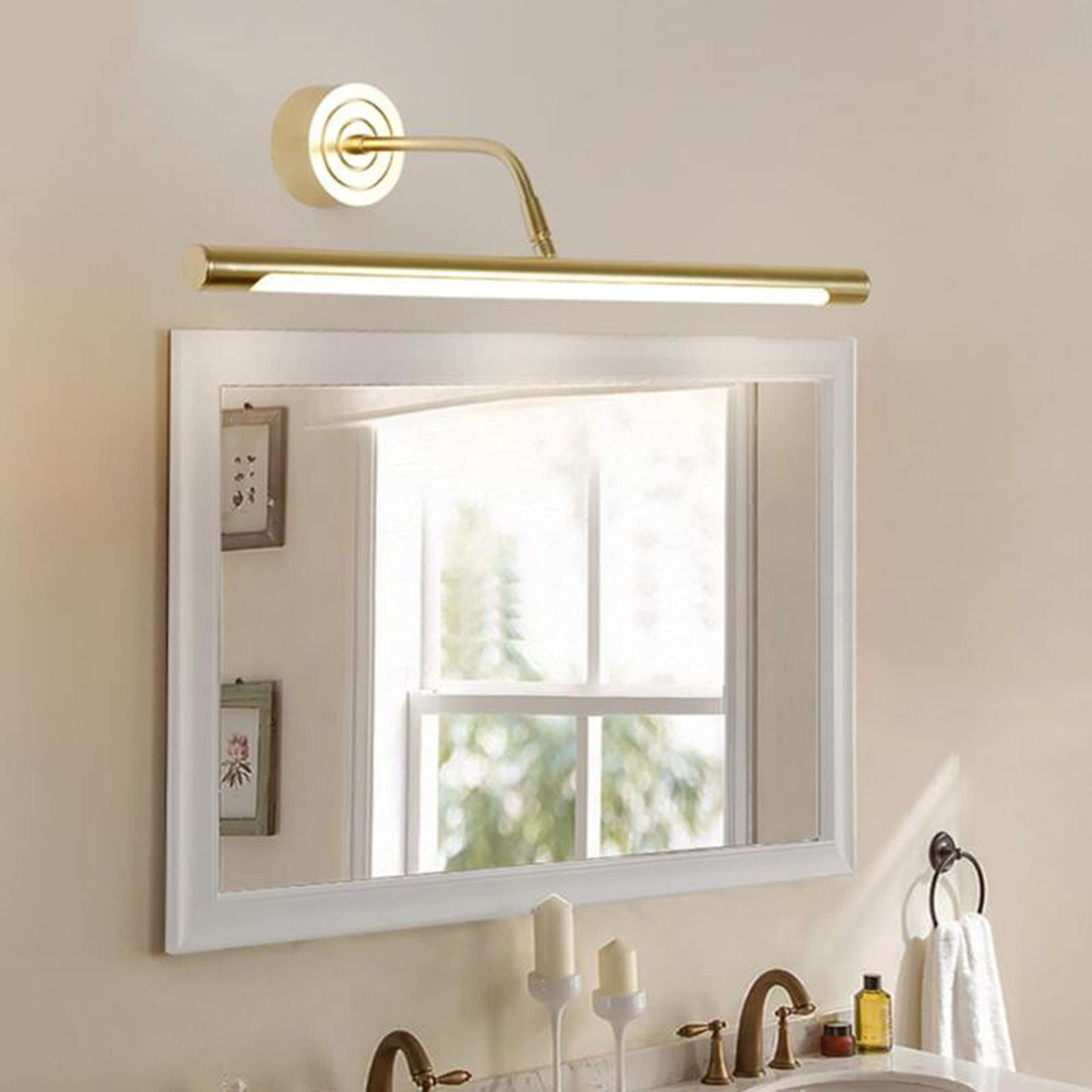 Iluminación de tocador Luz Frontal de Espejo, Luz de Espejo de baño, Luz de Maquillaje, Baño, Lámpara de Maquillaje de tocador, Luz de gabinete de Espejo antivaho Impermeable Creativa Luces