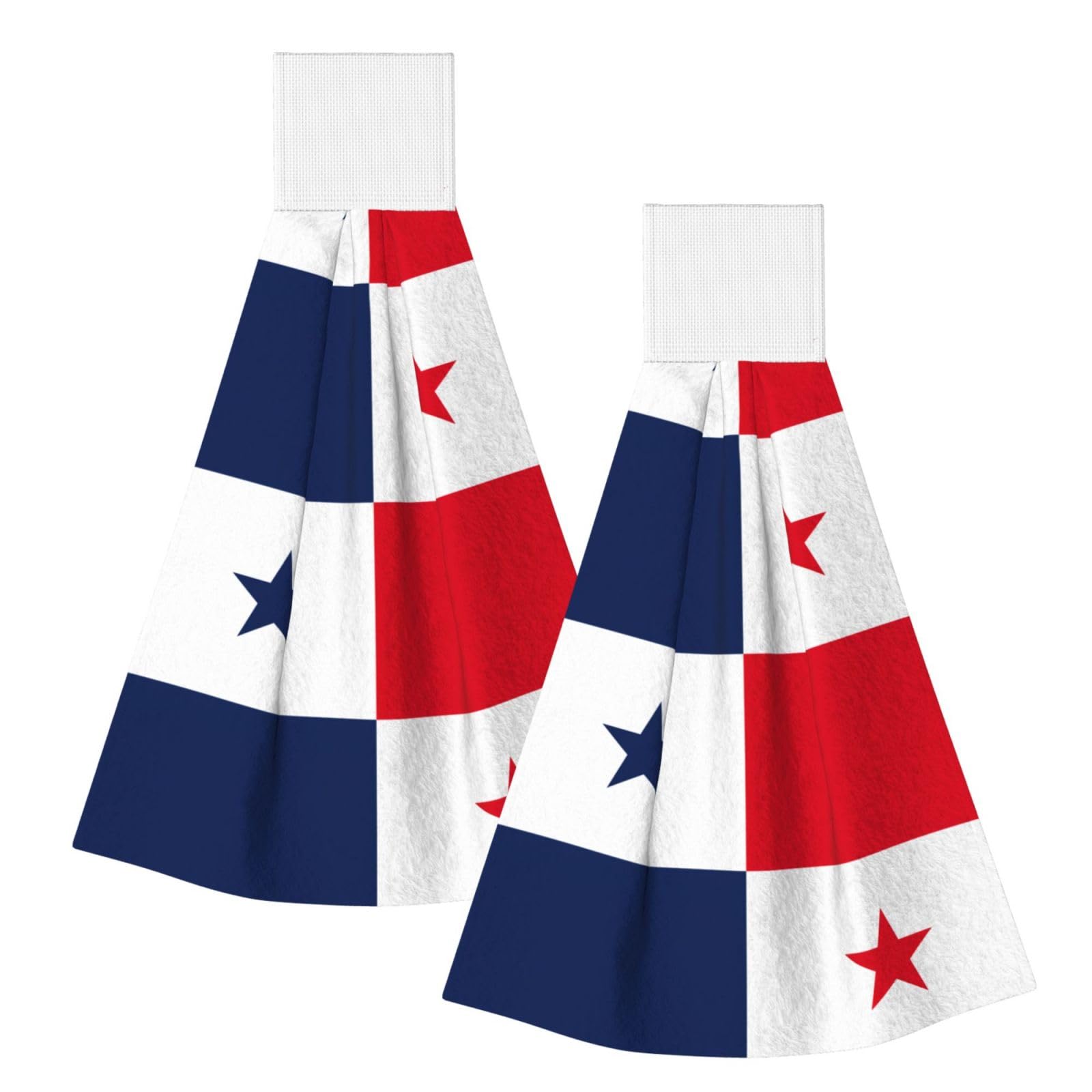 DUWAA Flag Of Panama Print Hanging Hand Towel Quick Dry Bathroom Towel Soft Kitchen Towel