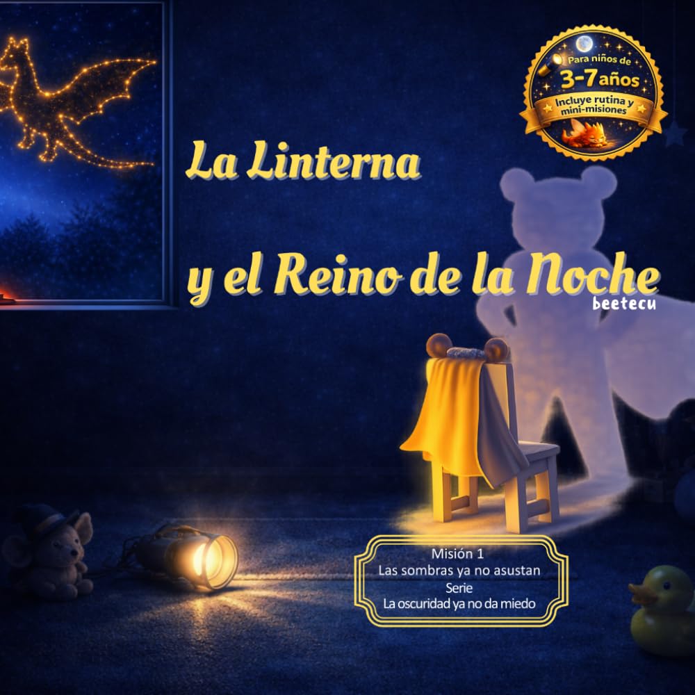La Linterna y el Reino de la Noche: Cuentos para conectar con los niños y dormir sin miedo: sombras, linterna y mini-misiones (3–7 años) — Rutina de 5–7 minutos (La oscuridad ya no da miedo)
