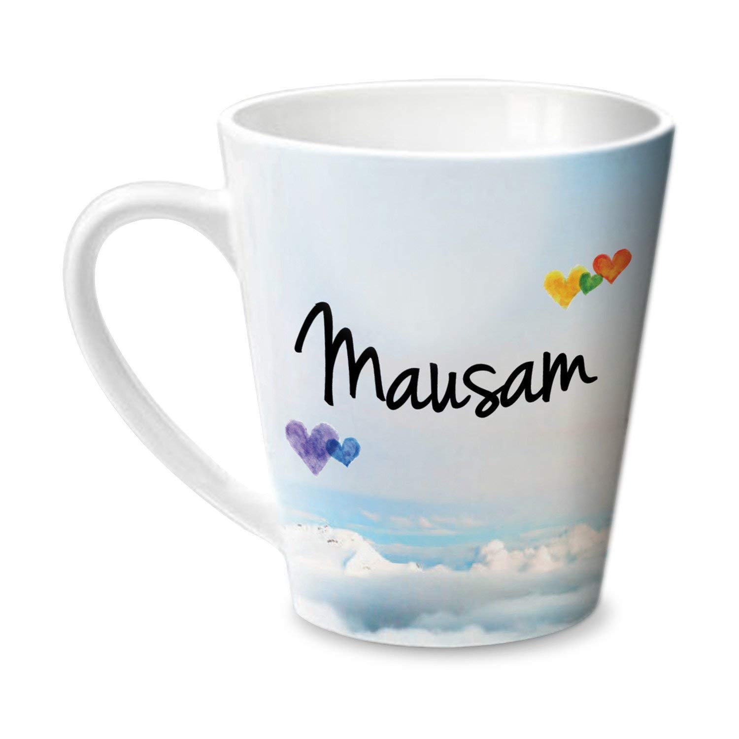 Hot Muggs® Simply Love You Mausam Conical Personalised Name Ceramic, 315ml, 1 Unit