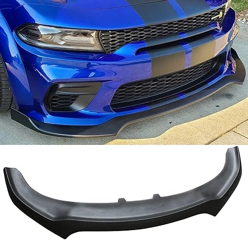 Miniatura 1 de NINTE Borde delantero apto para 2020 2021 2022 2023 DODGE Charger SRT Widebody V3 estilo negro mate ABS parachoques Spoiler Splitter