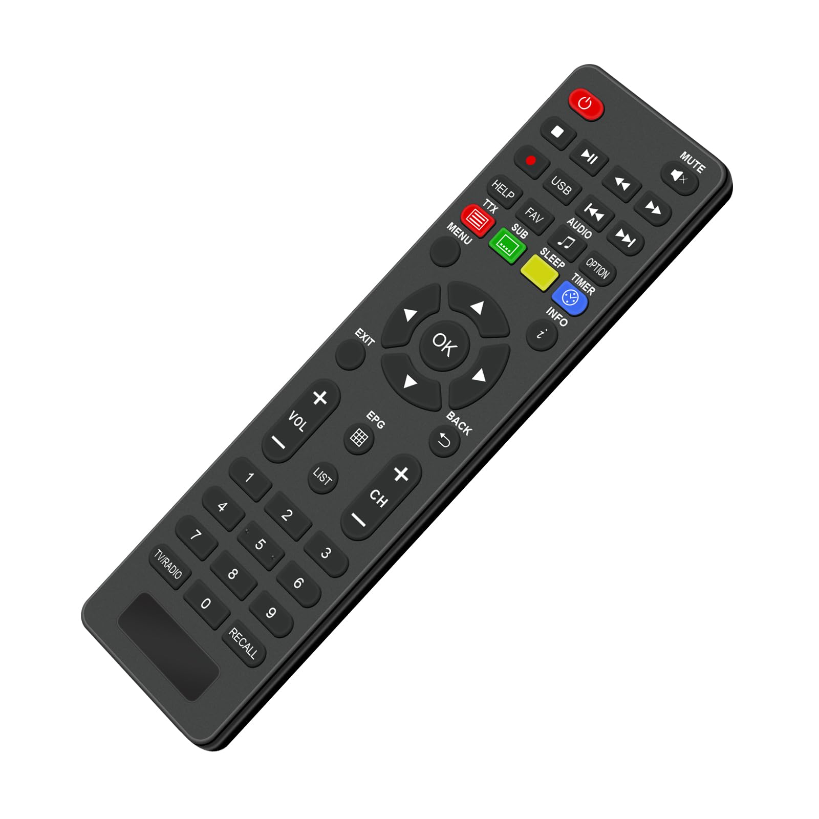 VINABTY Telecomando di Ricambio applicabile per Telesystem TS9018 Decoder tivùsat TS9018HEVC e ODE718HEVC