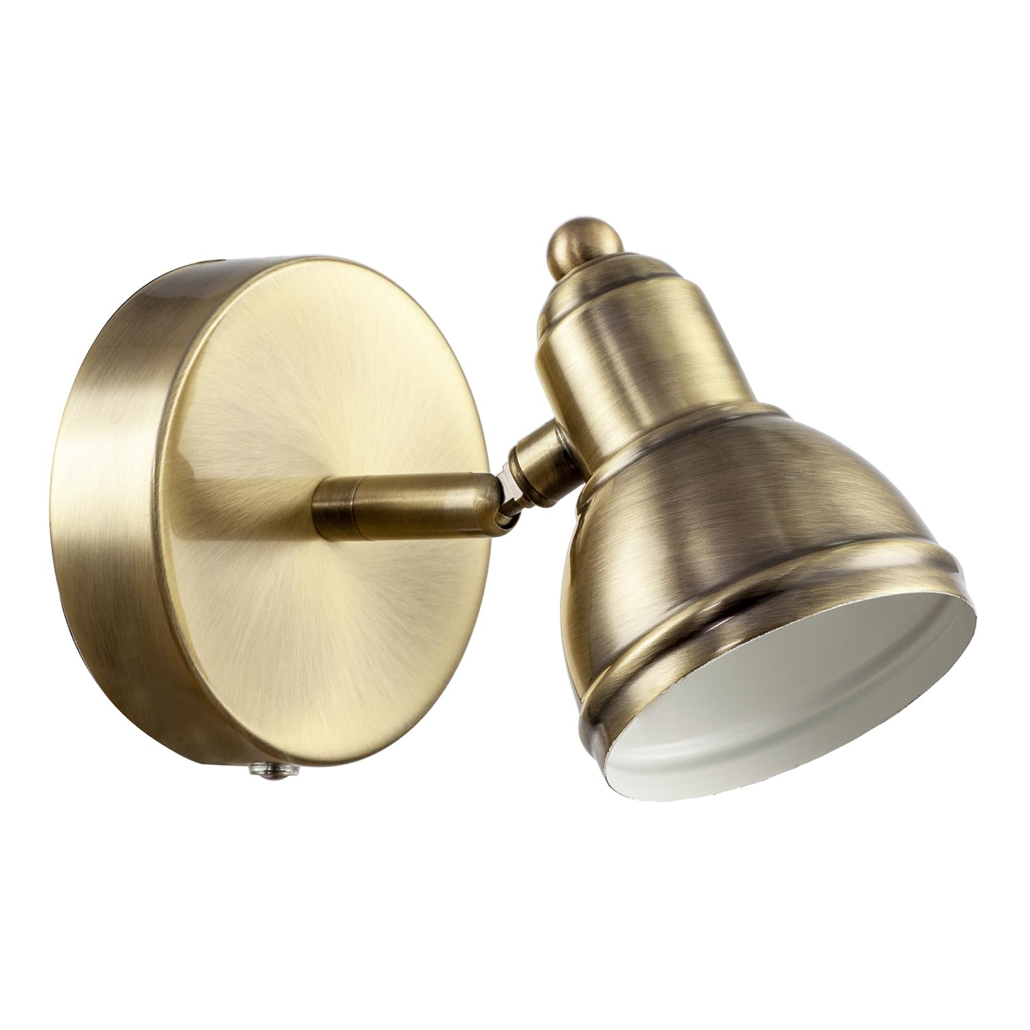 Rackhams Light Modern Rechargeable Dimmable Spot Wall Fitting In Antique Brass