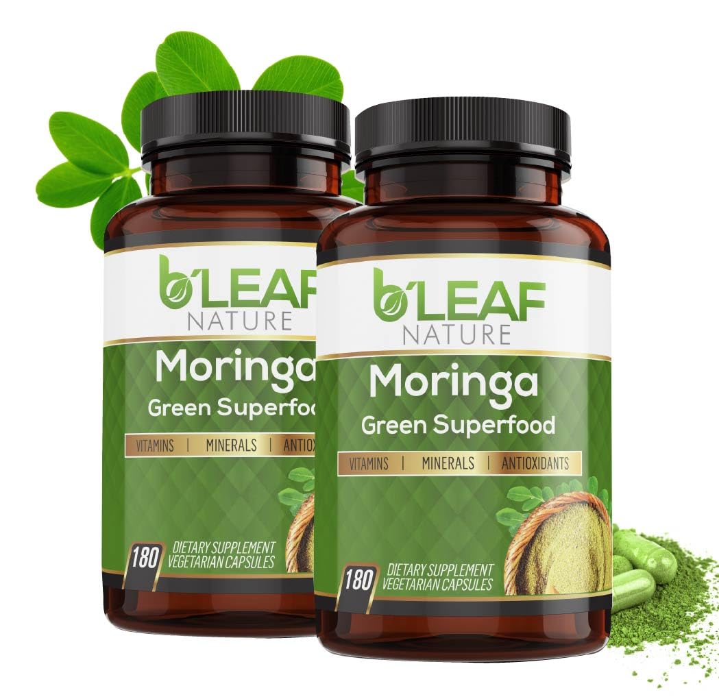 B'LEAF NATURE 2-Pak Moringa Oleifera Capsules, 1000mg, 360 Count