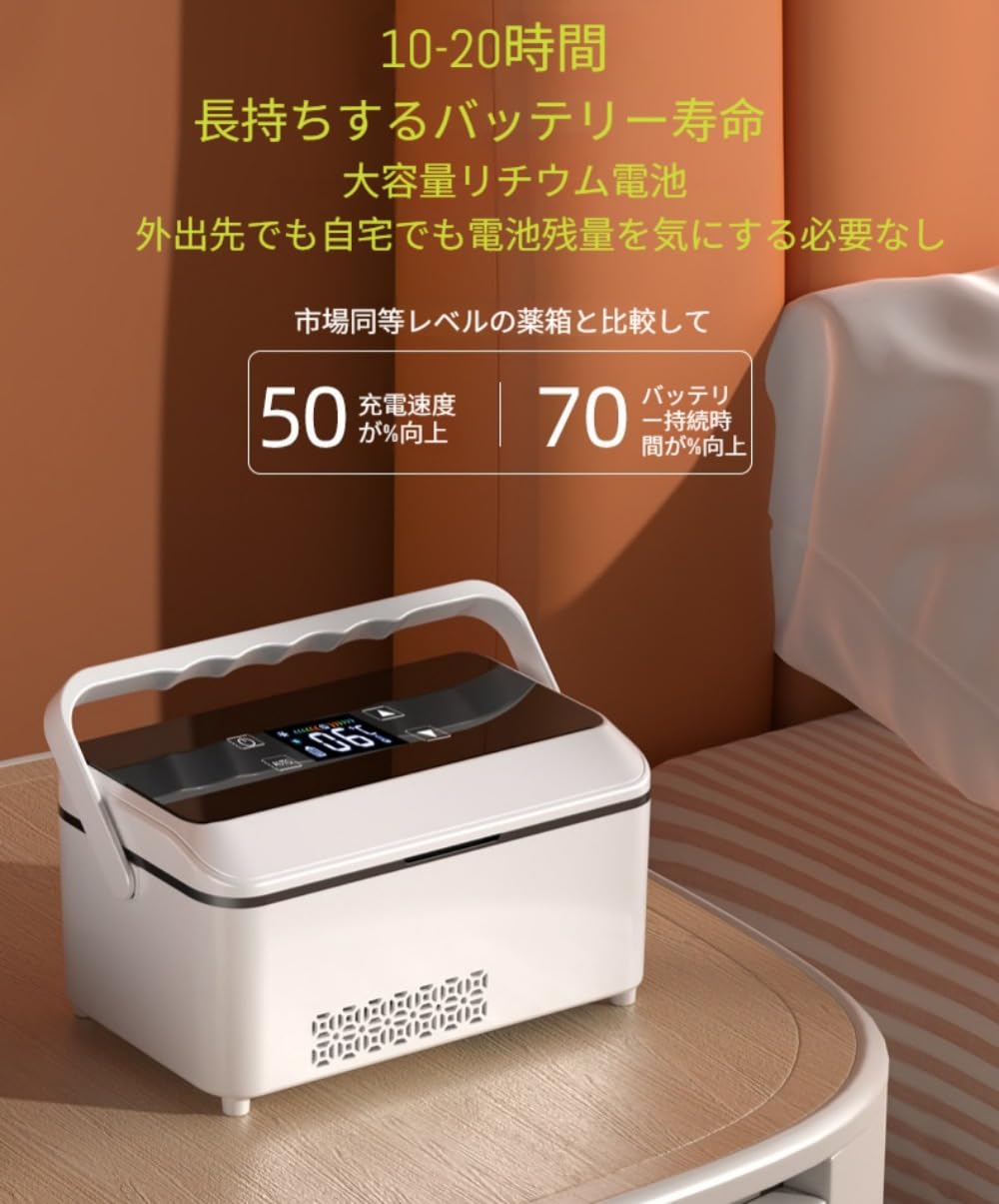 Amazon | ZVTUポータブルインスリン冷蔵庫 2〜8°Cの正確な温度制御