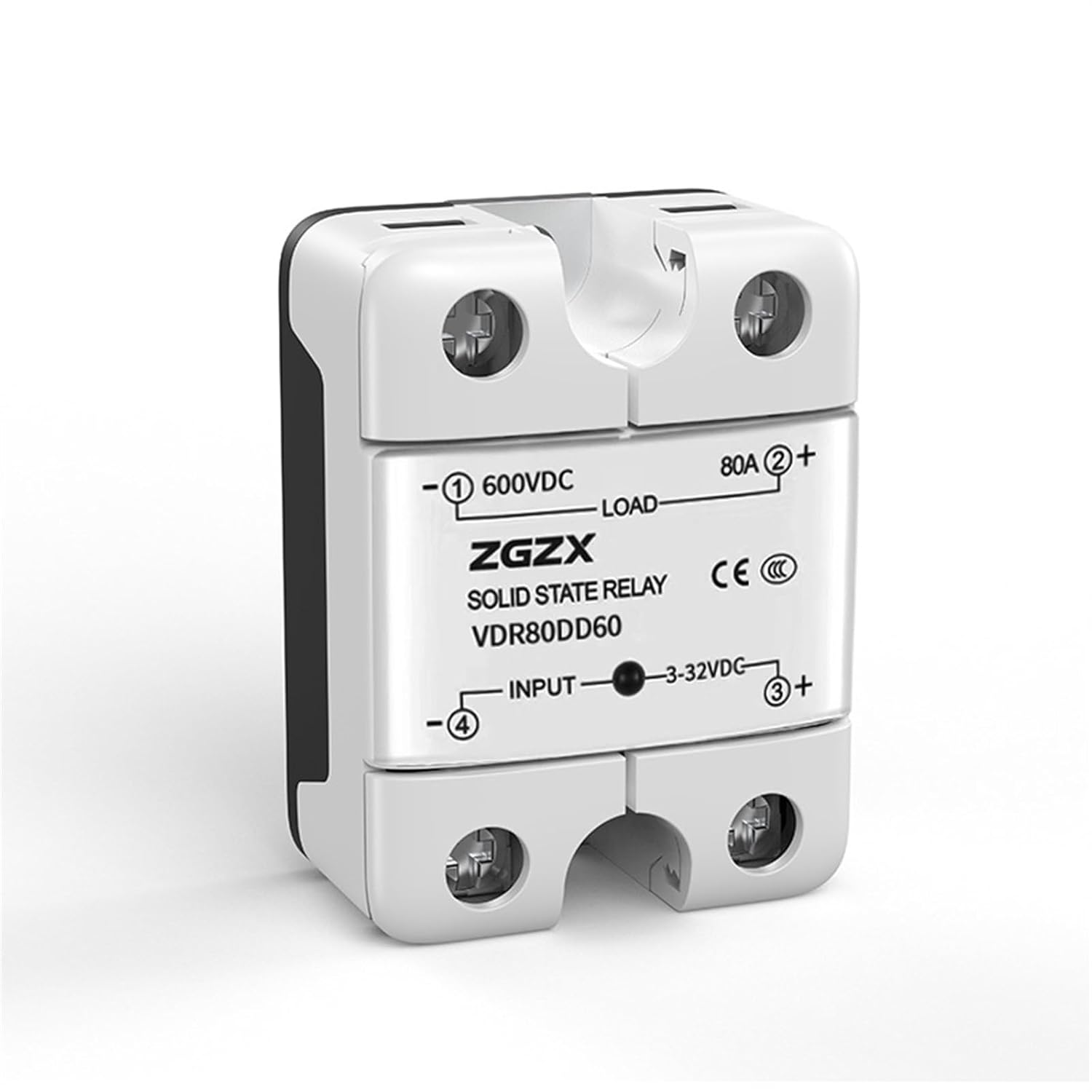 DC SSR Solid State Relay DC Controlled DC DD40A60A80A high Voltage DC Relay (Size : VDR25DD60-25A600V)