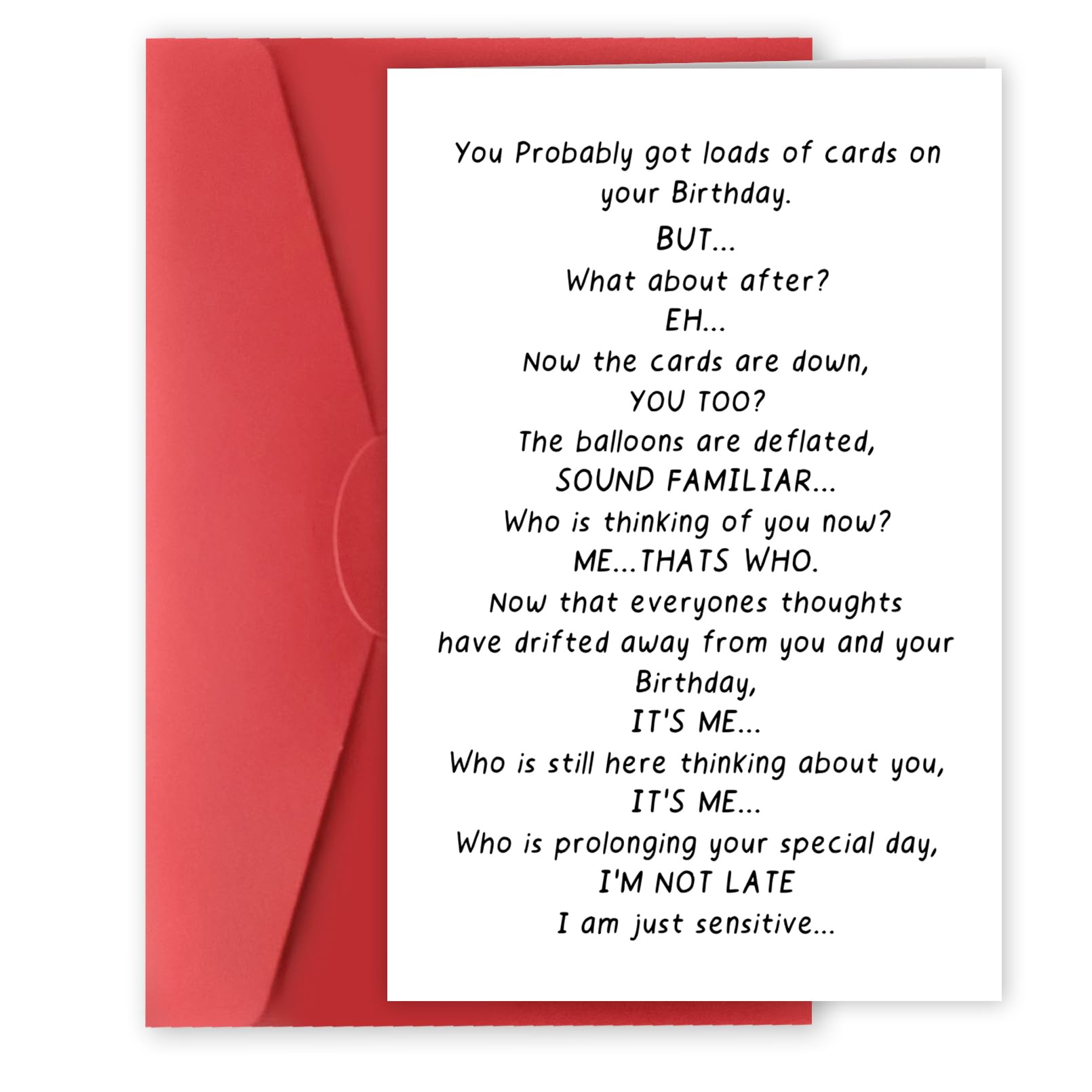 Bestmelo Belated Birthday Card,Belated Birthday Gifts, 8x5.3 Inches,Quick-Dry,Eco-Friendly, With Envelope